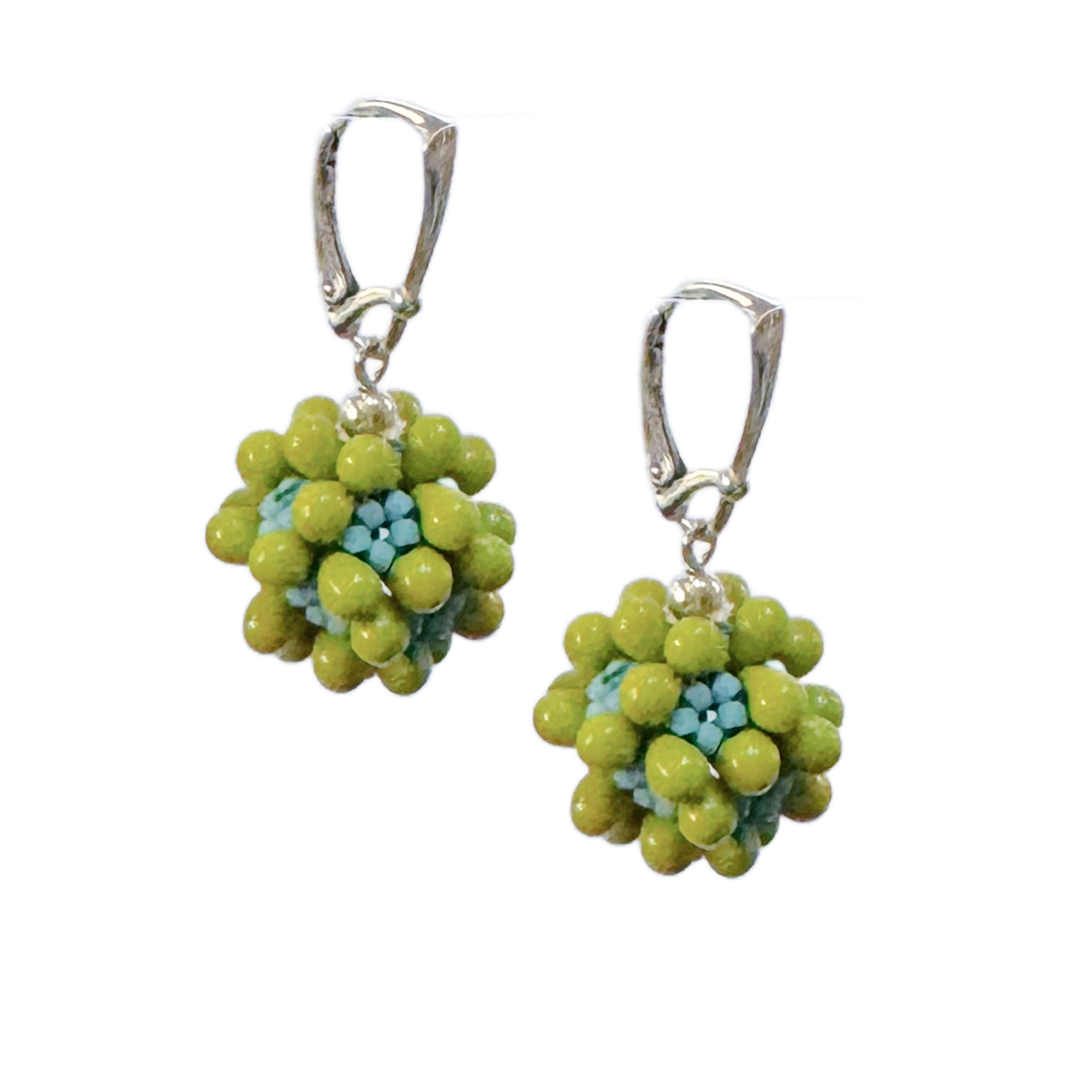 Freada Earrings in Turquoise & Lime Image 1.png