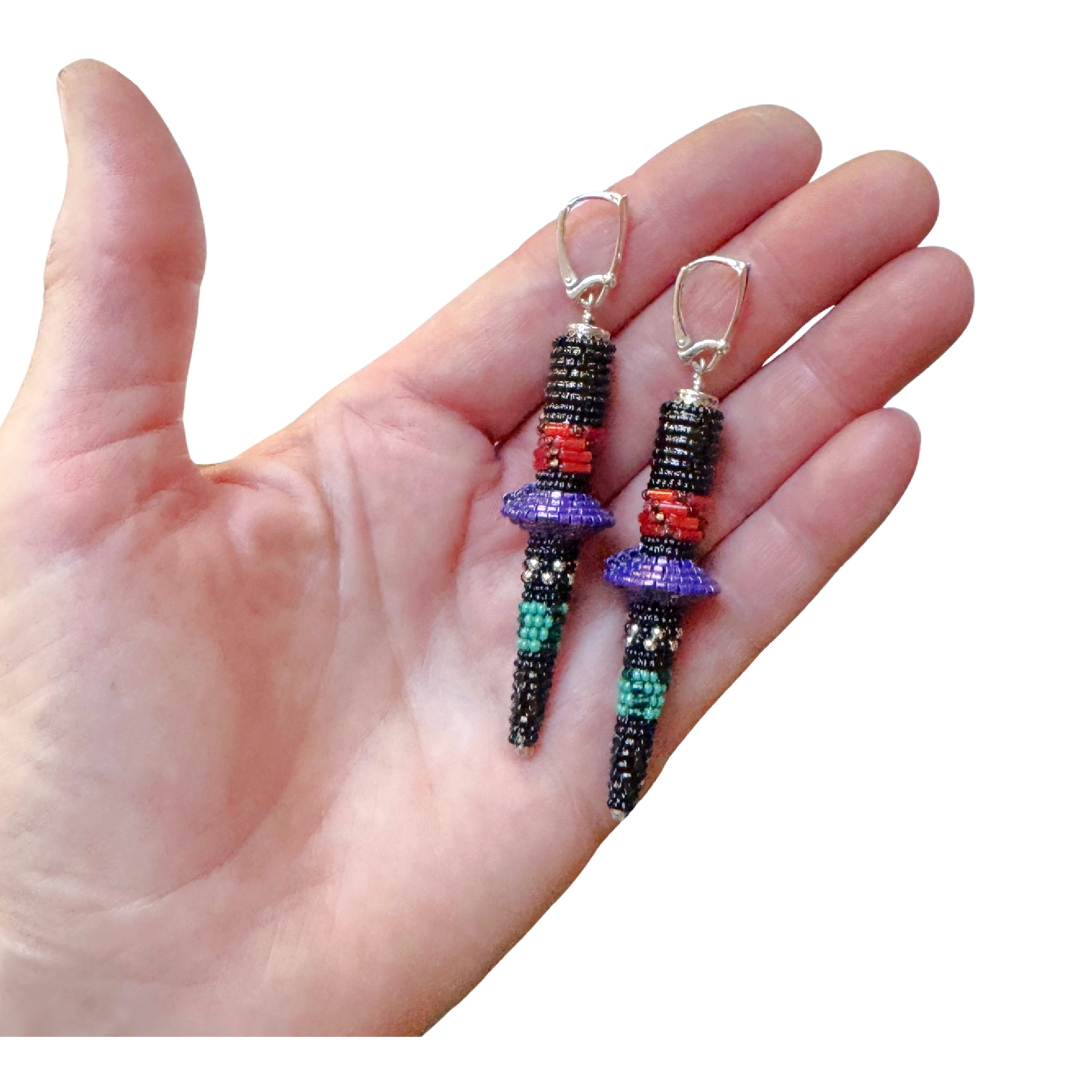 Vintage Long Cone Earrings in Cappuccino Image 2.png