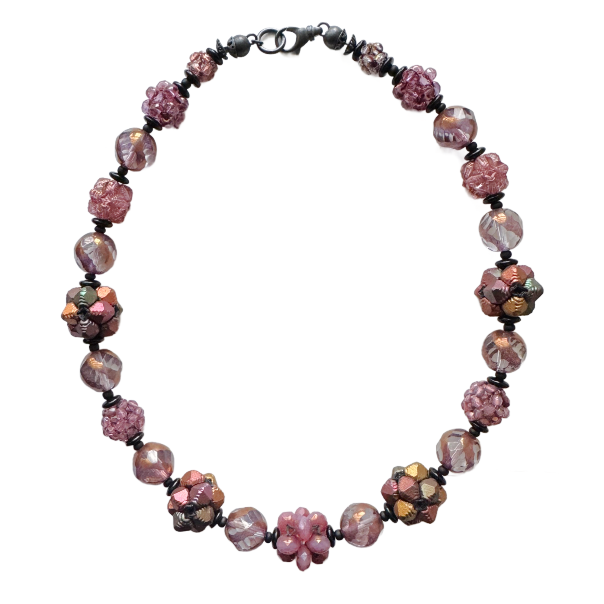 Dusky Rose Cluster Necklace Image 2.png