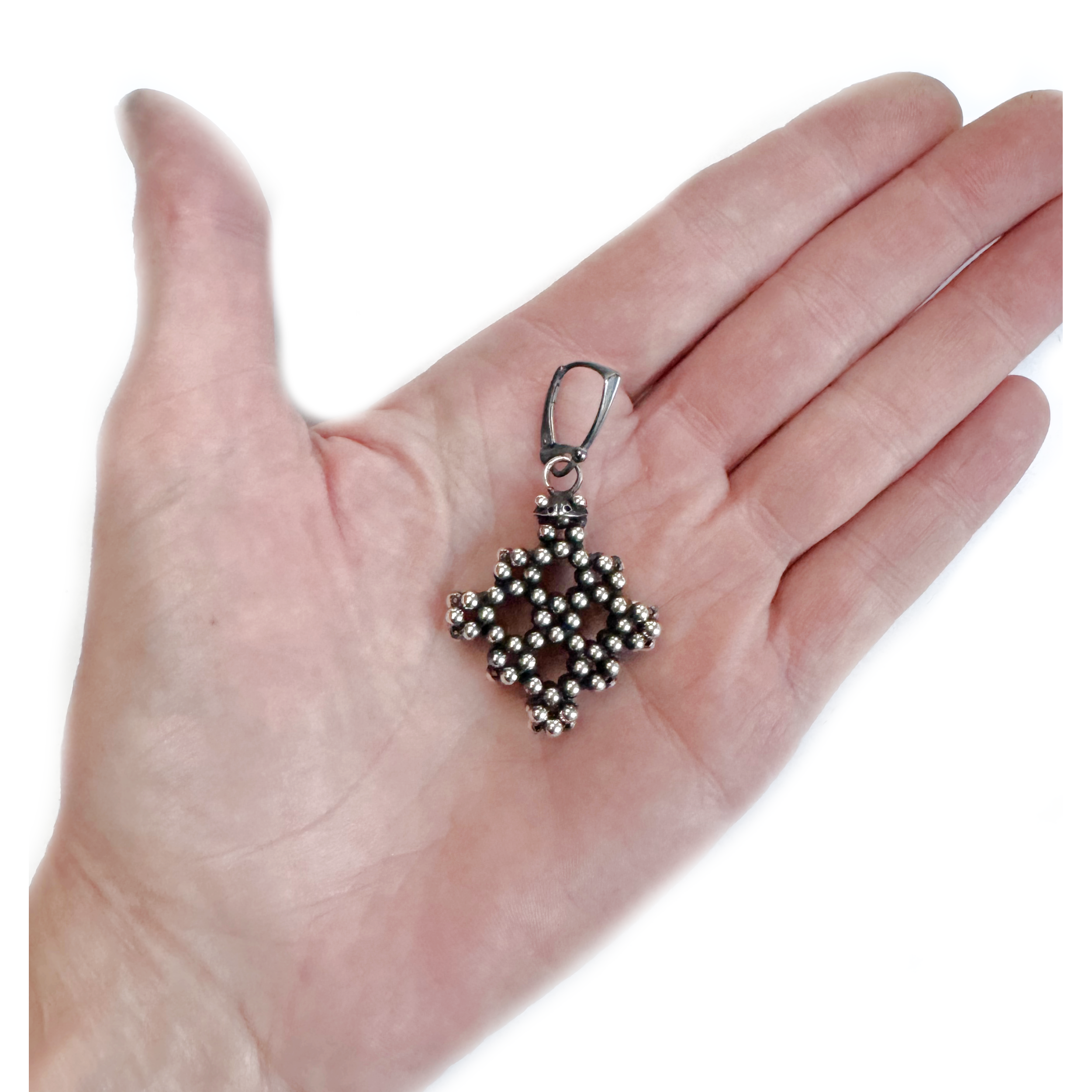 Medium Sterling Lattice Earrings Image  4.png