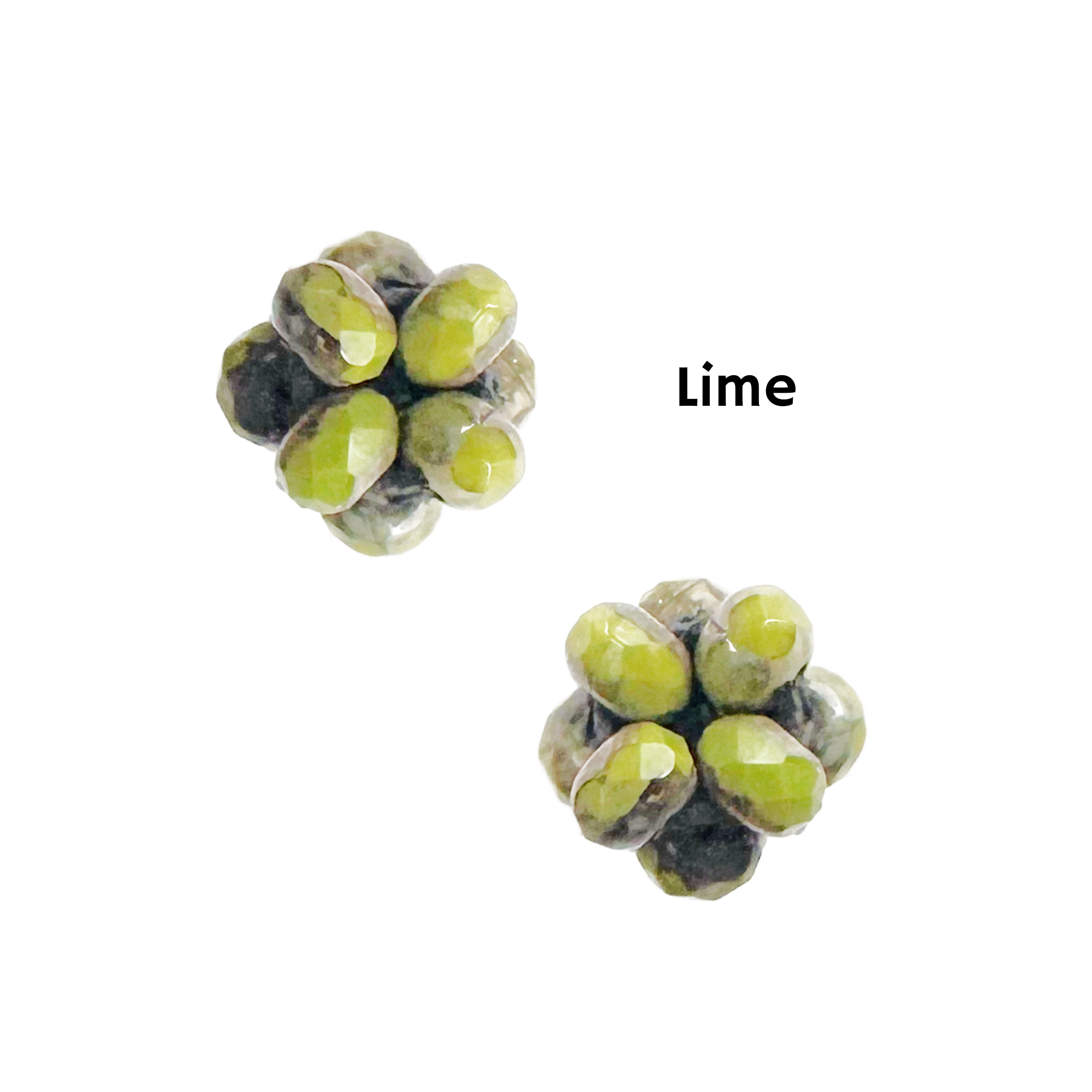Lime Small Cube Earrings with Clips.png