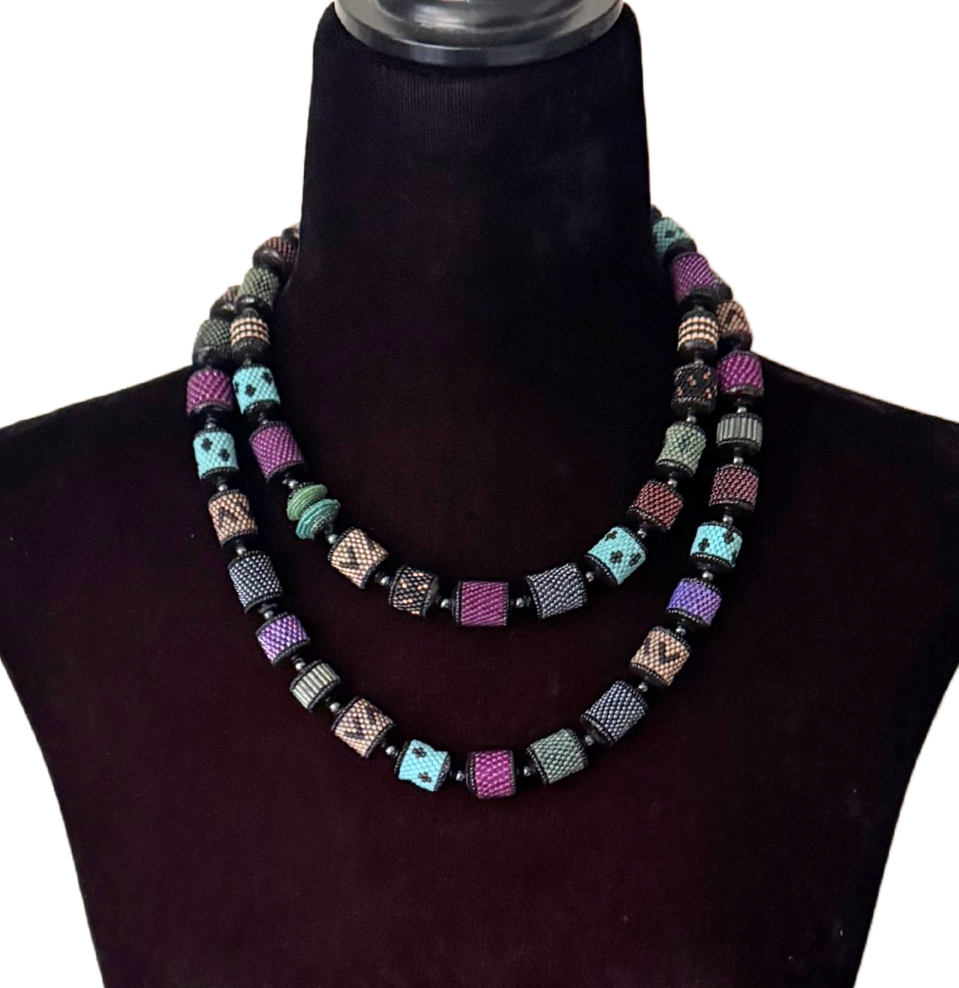 Two Beaded Bead Necklaces Image 1 a.png