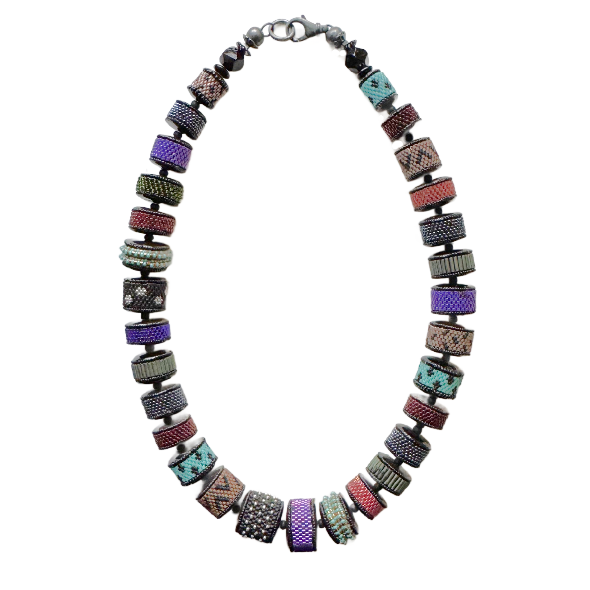 Vintage Beaded Bead Necklace in Soft Neutrals & Brights Image 2.png