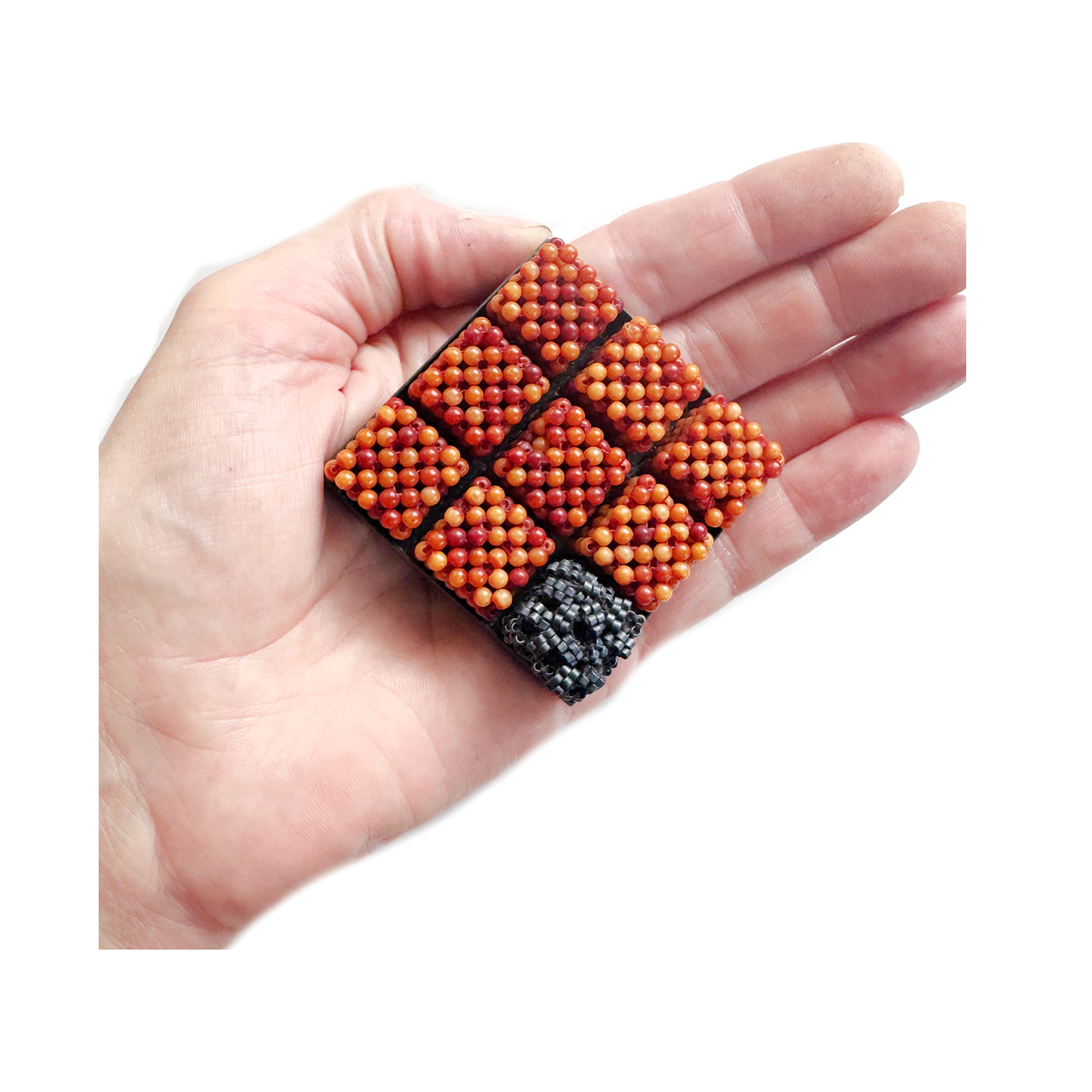 Vintage Rust Cube Brooch Image 3.png
