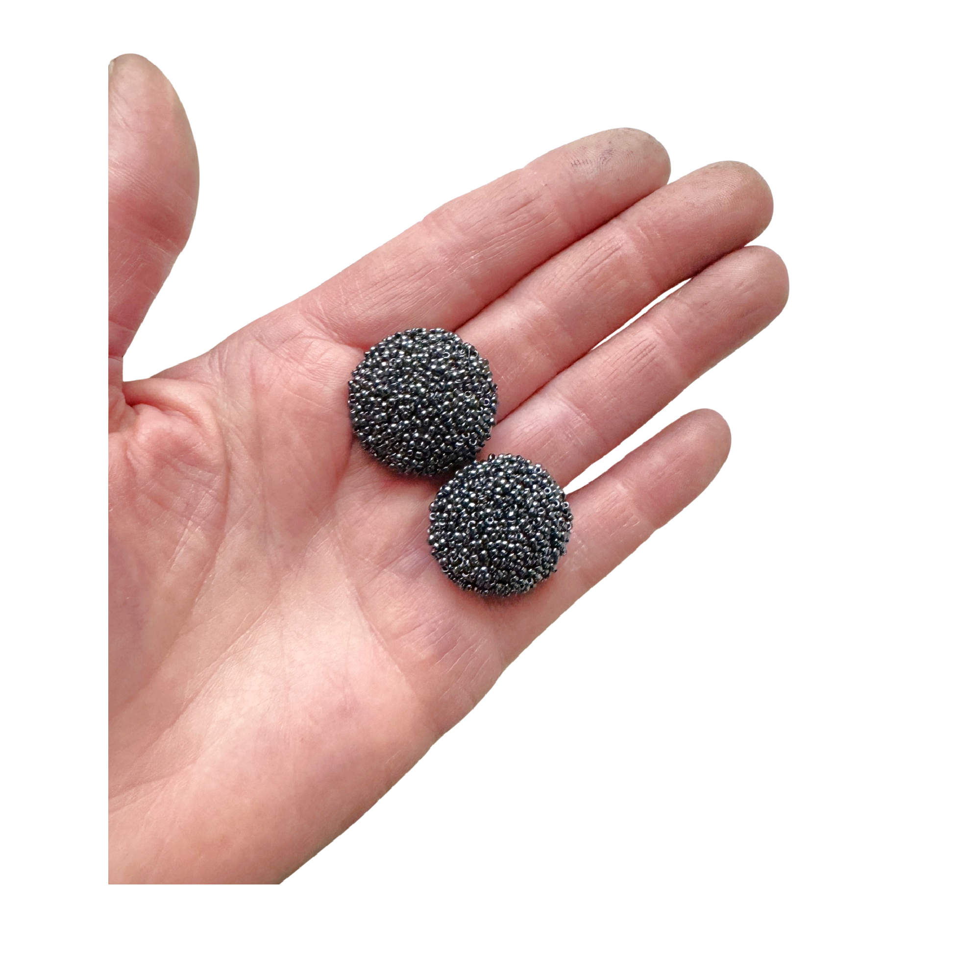 Large Hematite Button Earrings Image 2.png