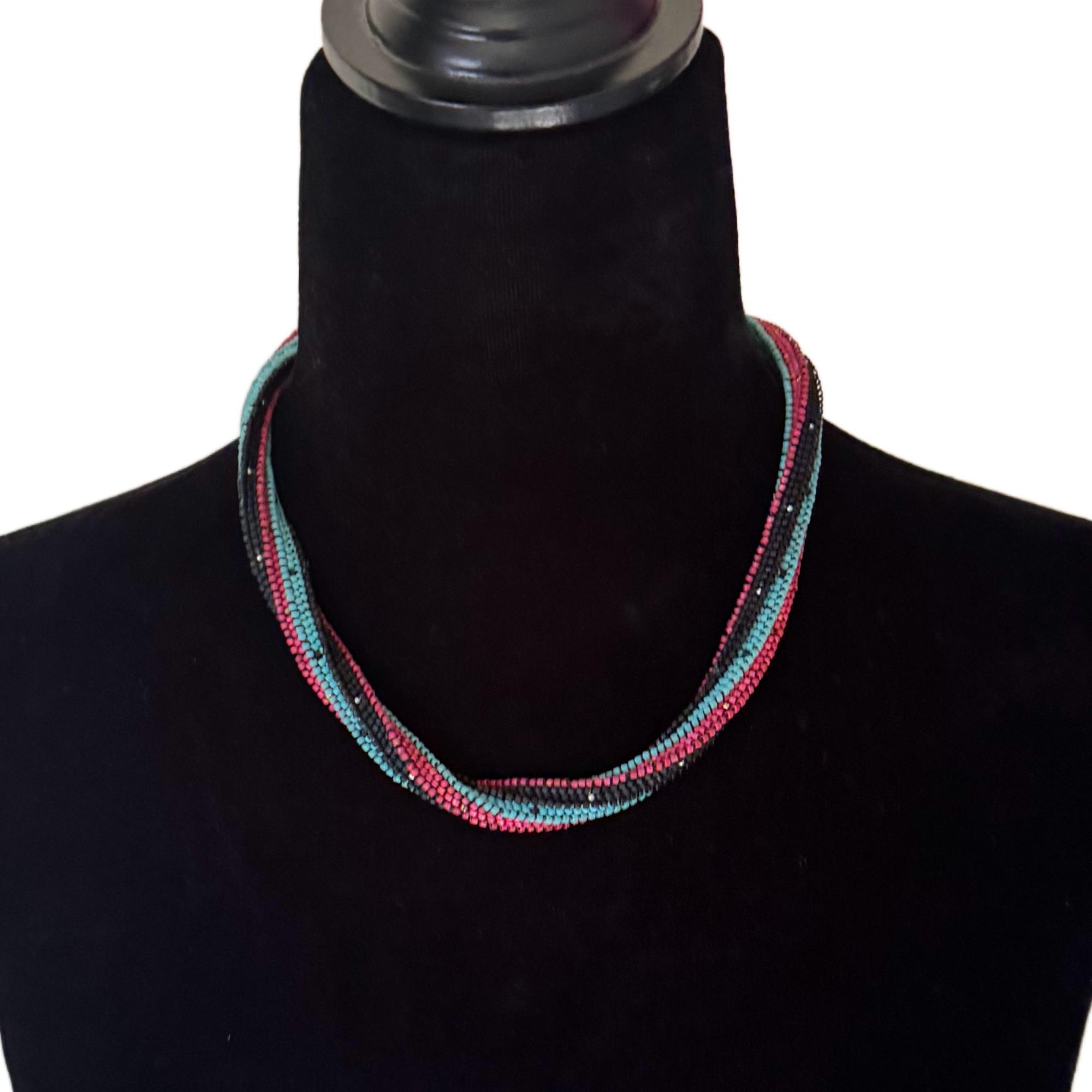 Vintage Hexagonal Rope Necklace - 18 3/4"