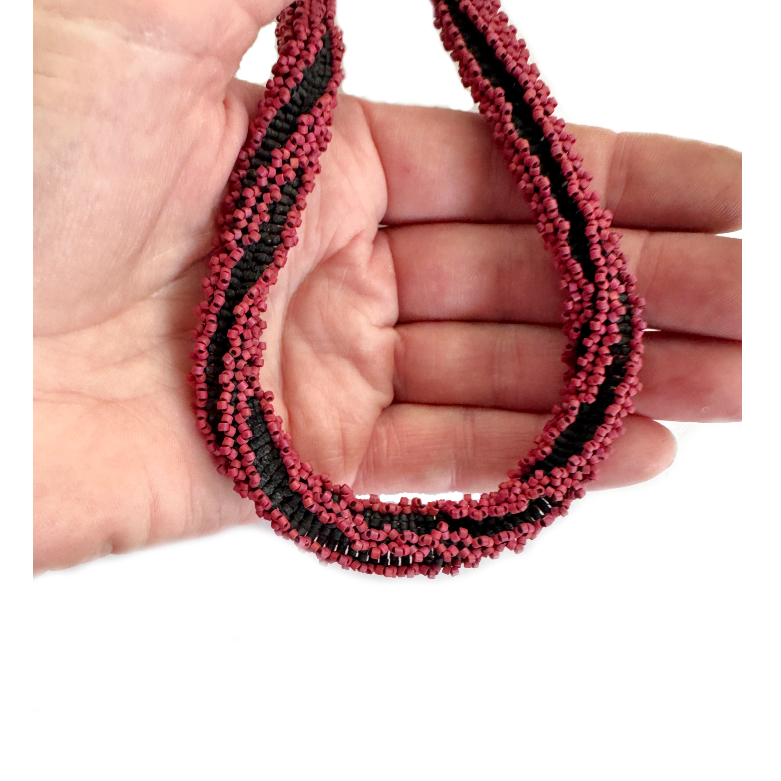 Vintage Red Spiral Rope Necklae Image 9.png