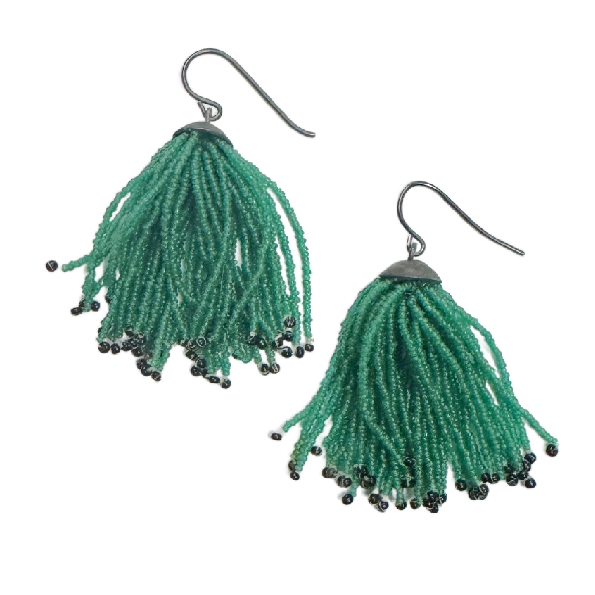 Vintage Verdigris Tassel Earrings Image 1.png
