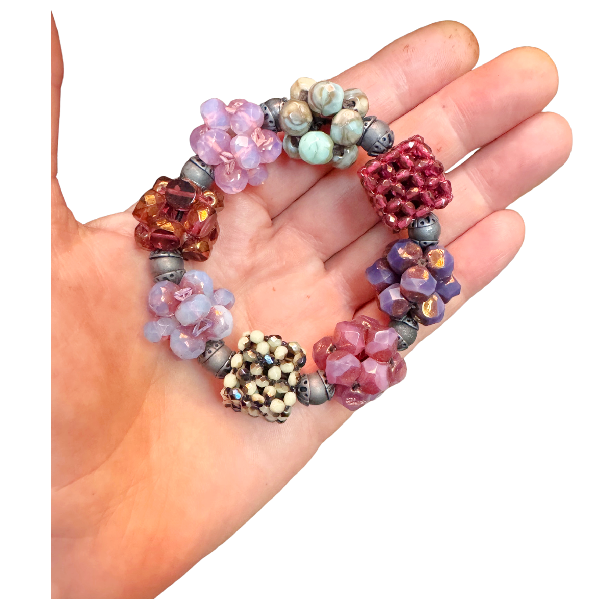 Large Mauve Cluster Bracelet Image 2.png