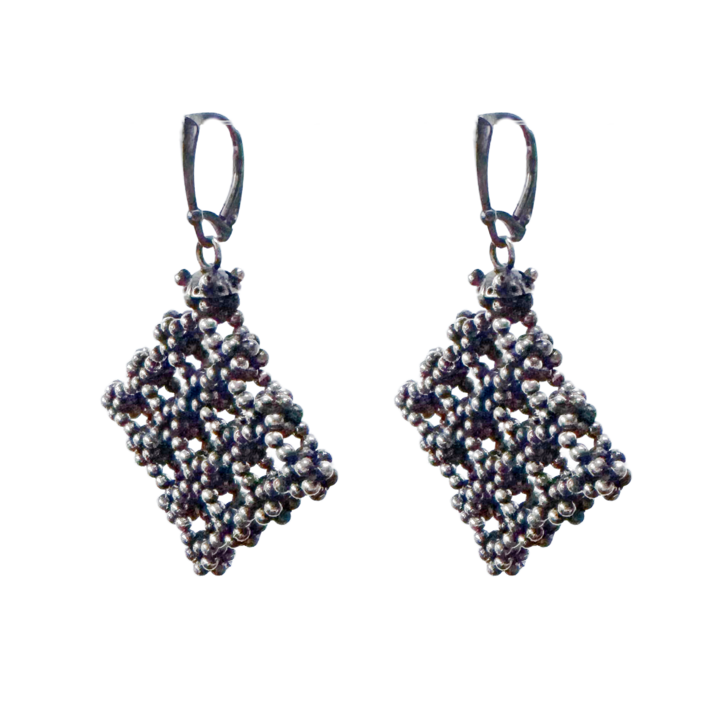 Large Sterling Lattice Earrings Image 2.png