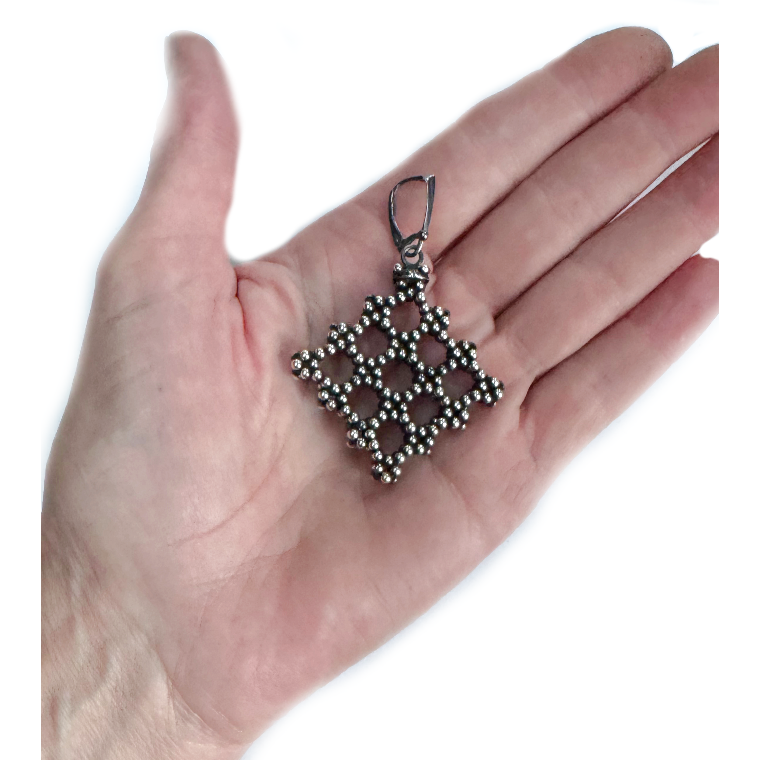 Large Sterling Lattice Earrings Image 3.png