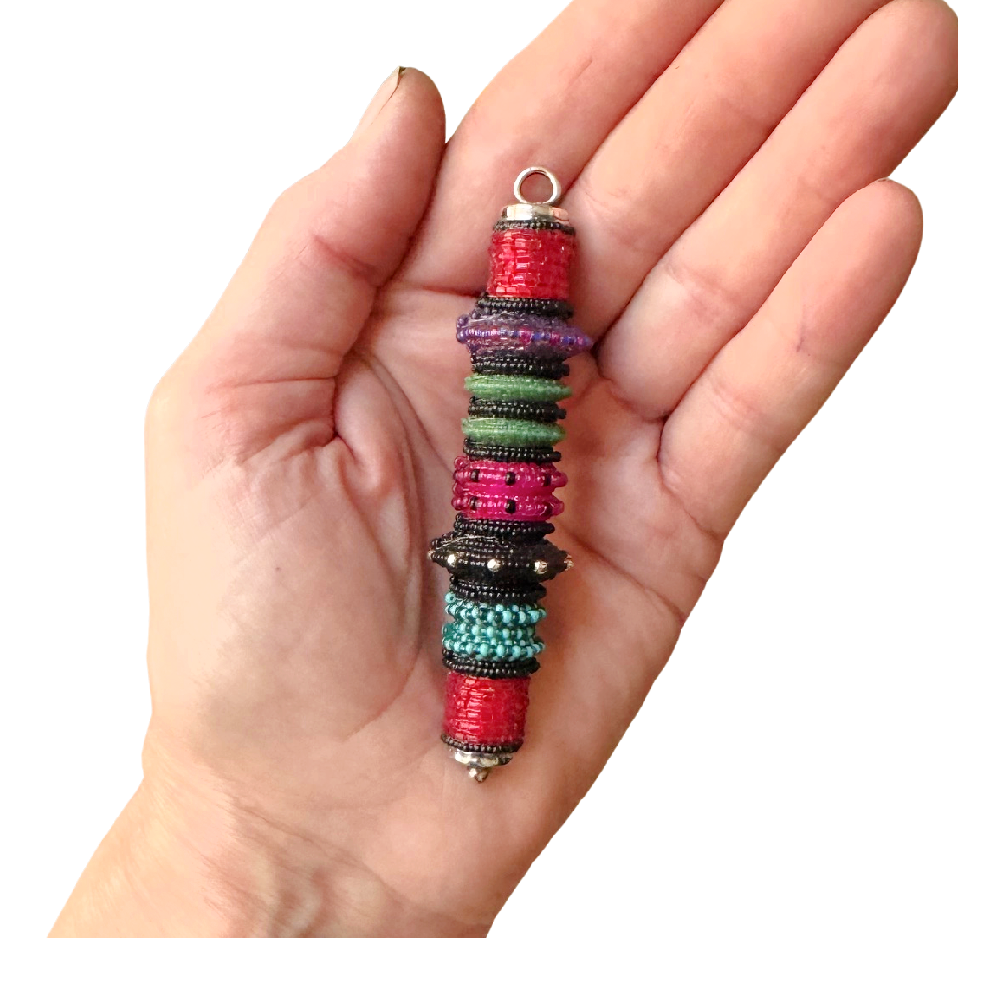 Vintage Large Cylinder Pendant in Persimmon Blend Image 2.png