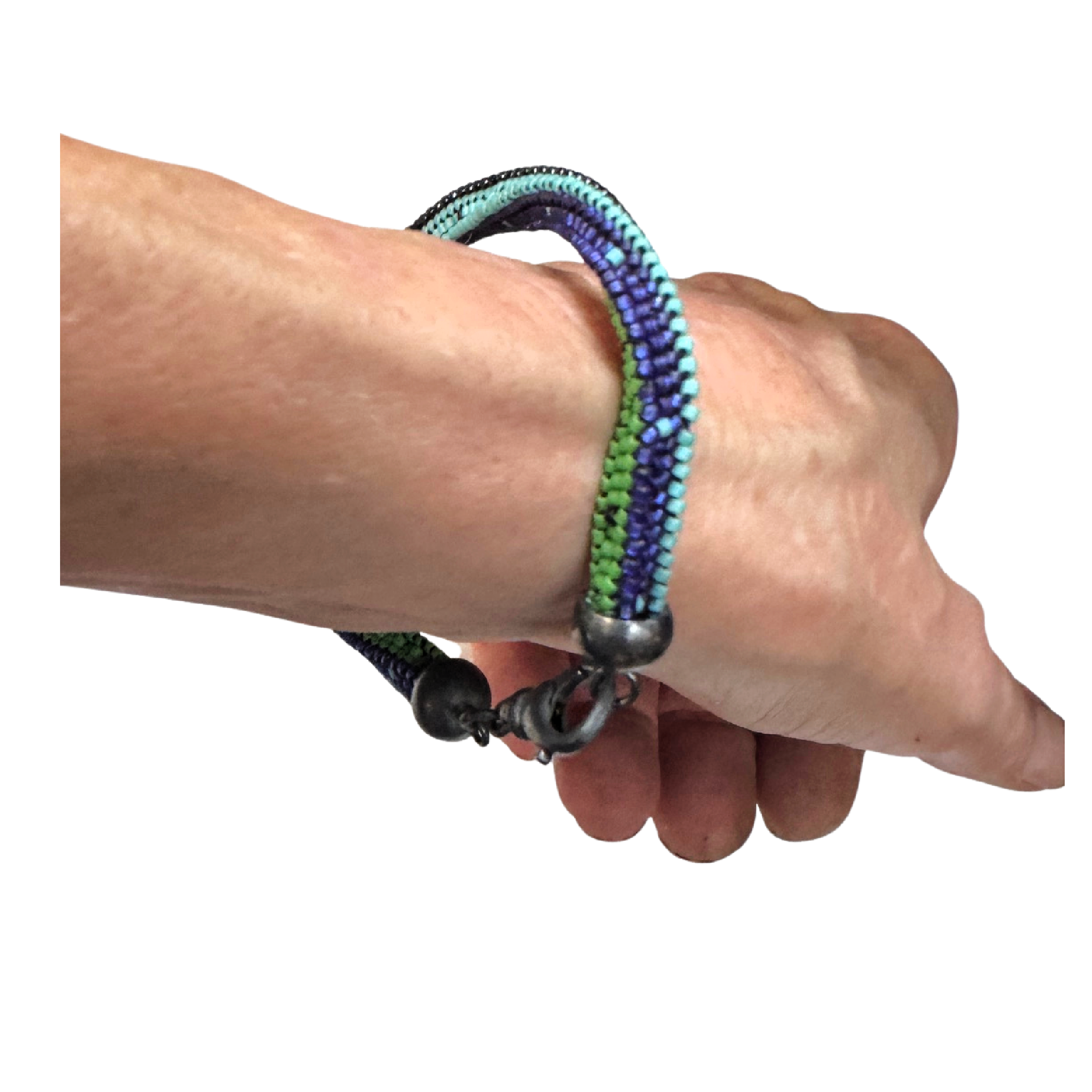 Vintage Lime Square Rope Bracelet Image 3.png