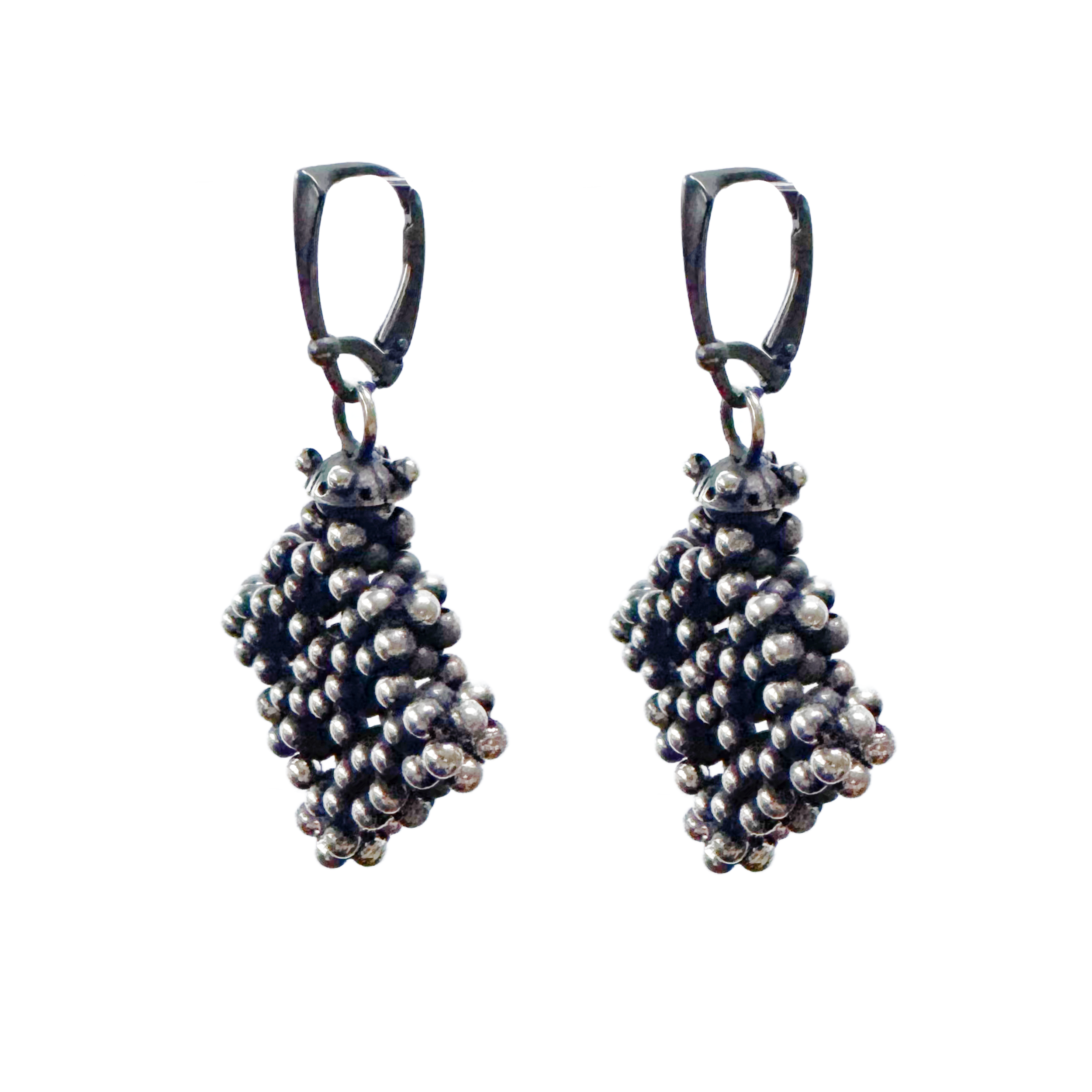 Medium Sterling Lattice Earrings Image 2.png