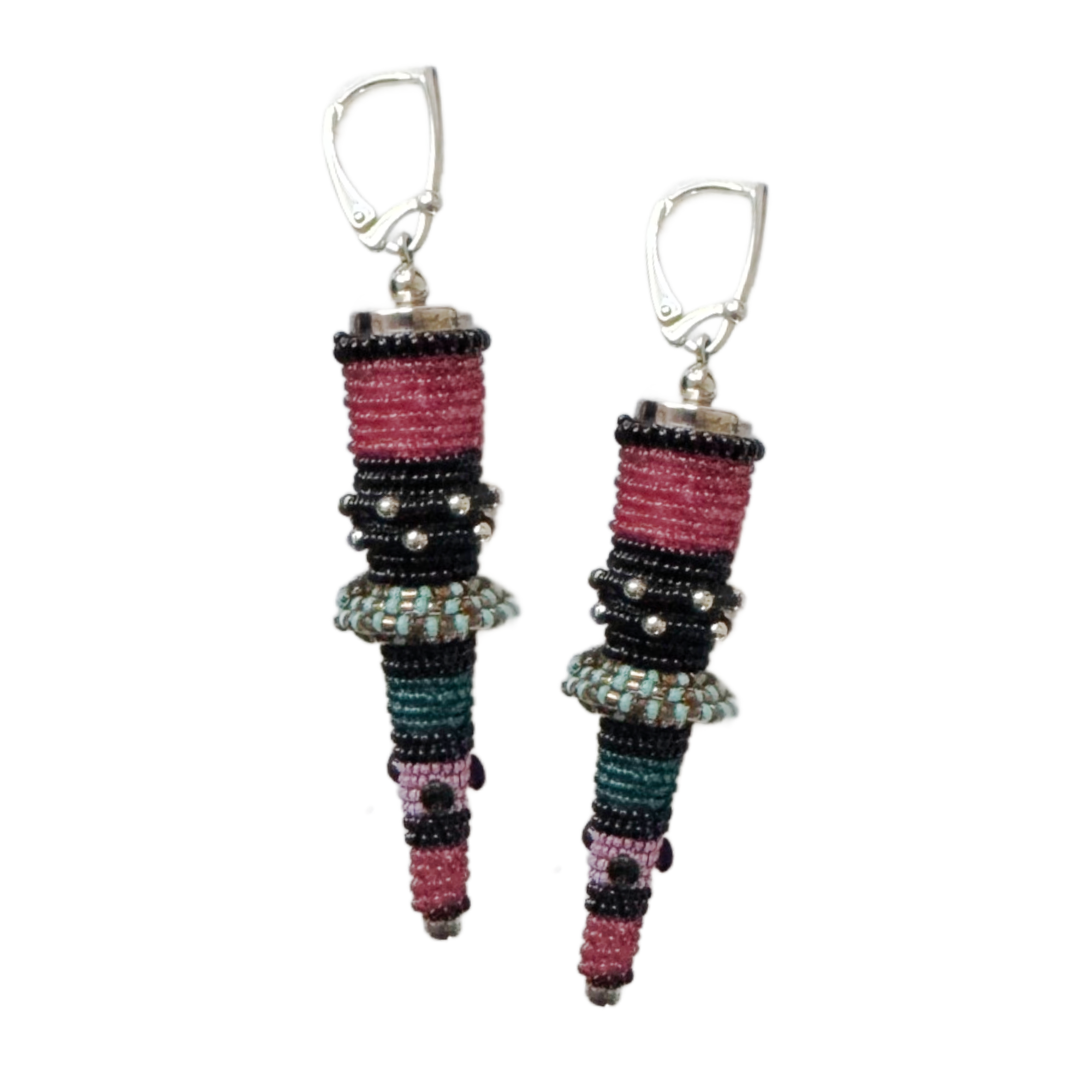 Vintage Long Cone Earrings in Strawberry Mix Image 1.png