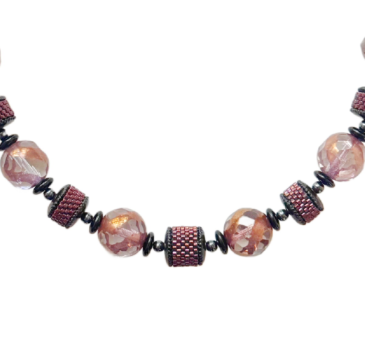 Pink Champagne & Rose Copper Necklace Image 5.png