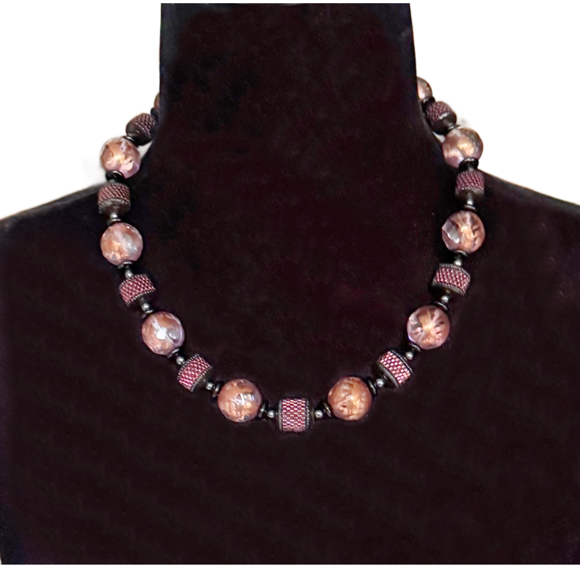 Pink Champagne & Rose Copper Necklace Image 1 c.png