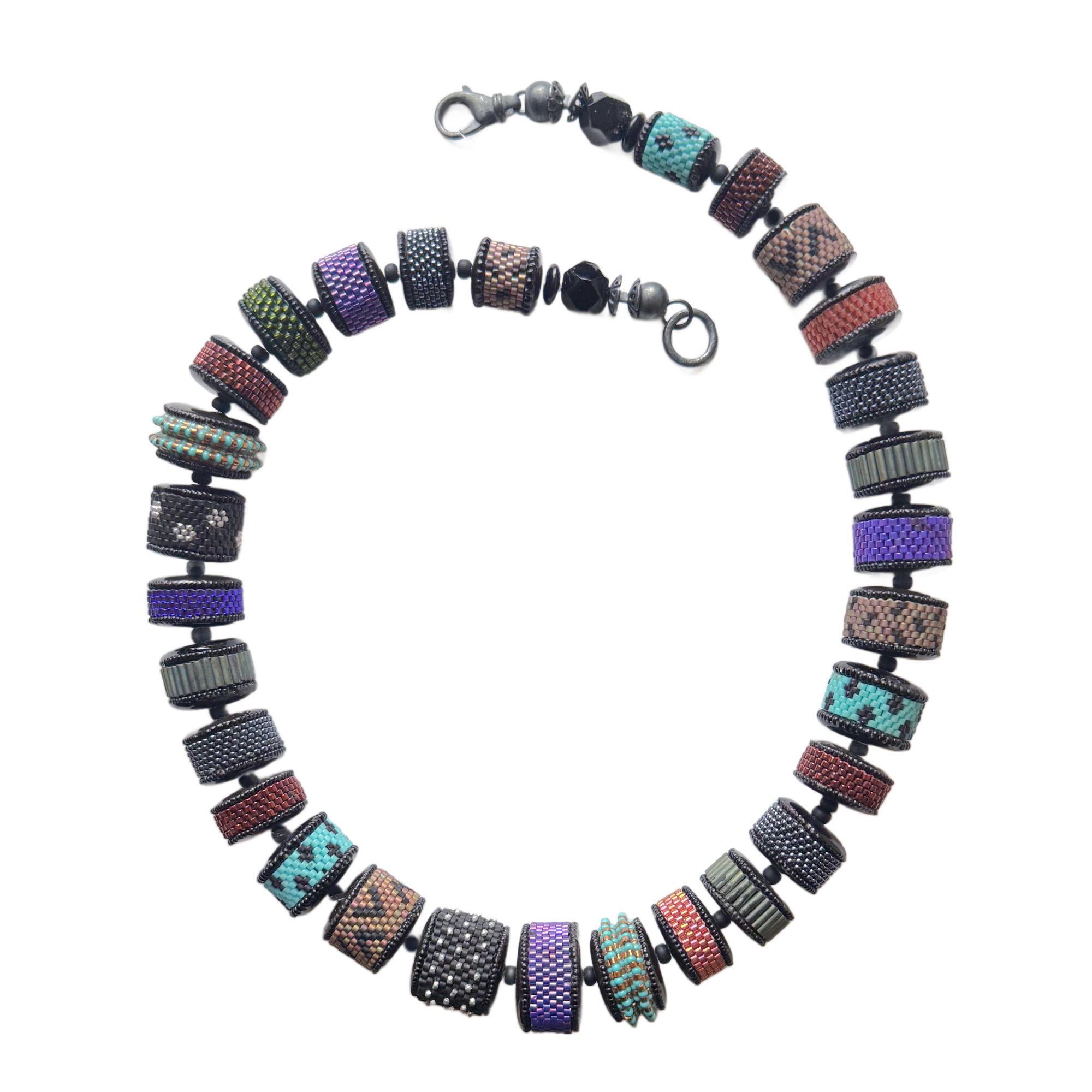 Vintage Beaded Bead Necklace in Soft Neutrals & Brights Image 3.png