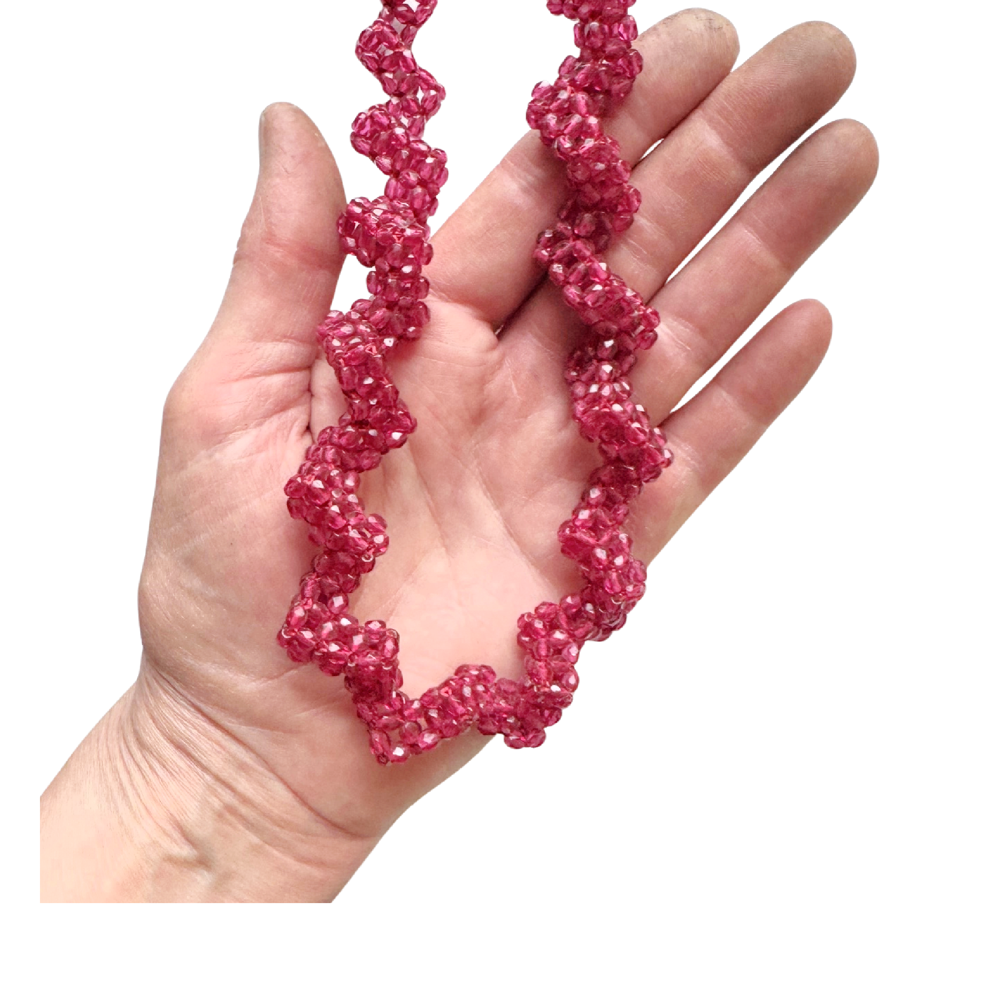 Magenta Zig Zag Necklace Image 6.png