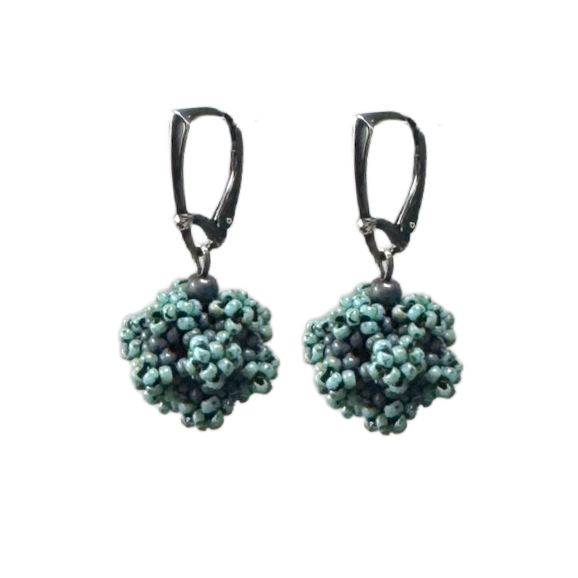 Flowerball Earrings in Seafoam Image 1.png