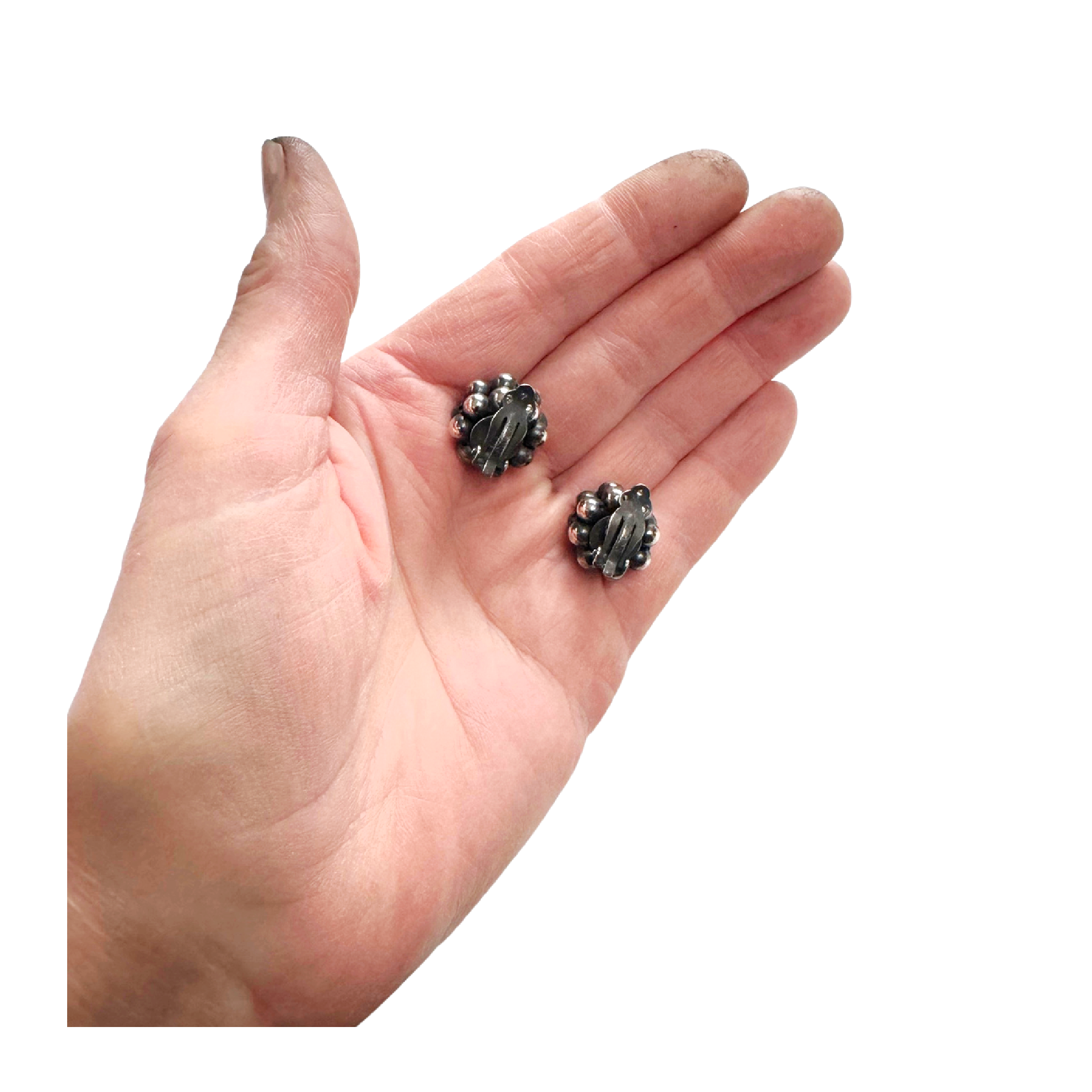 Sterling Hemisphere Earrings with Clps Image 7.png