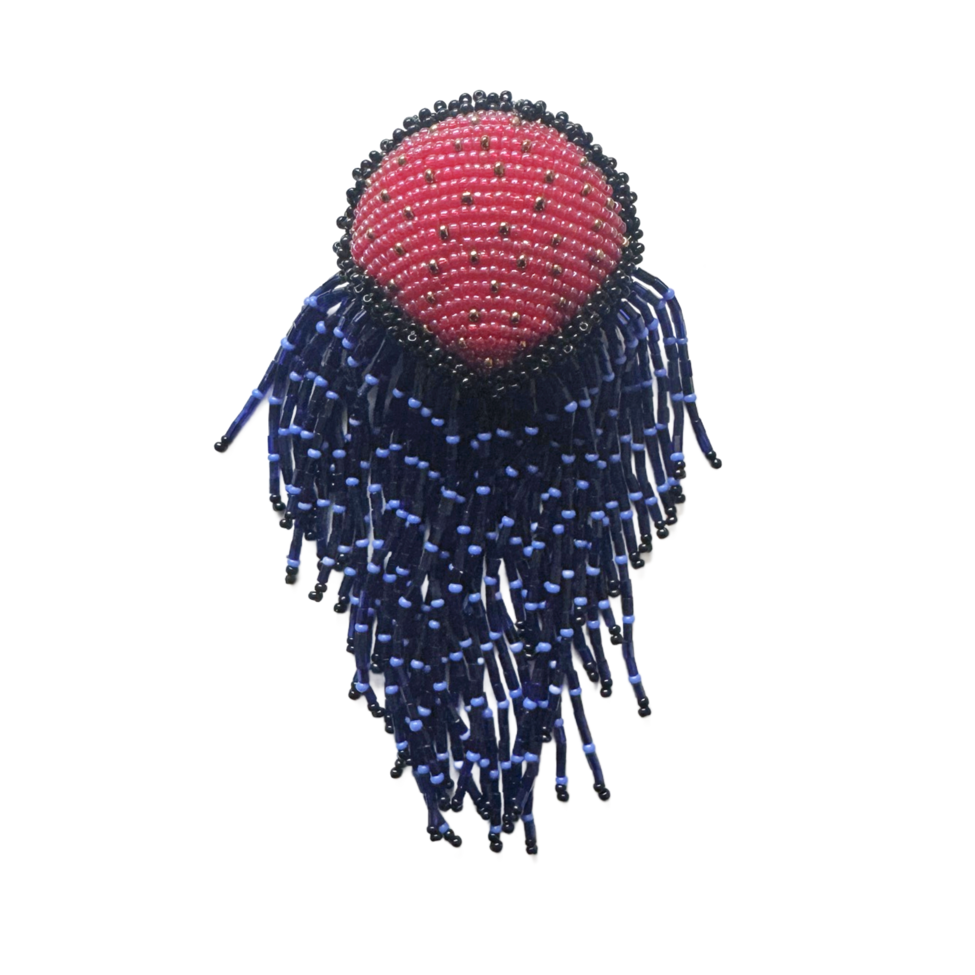 Vintage Anemone Brooch in Periwinkle, Navy & Raspberry Image 1.png