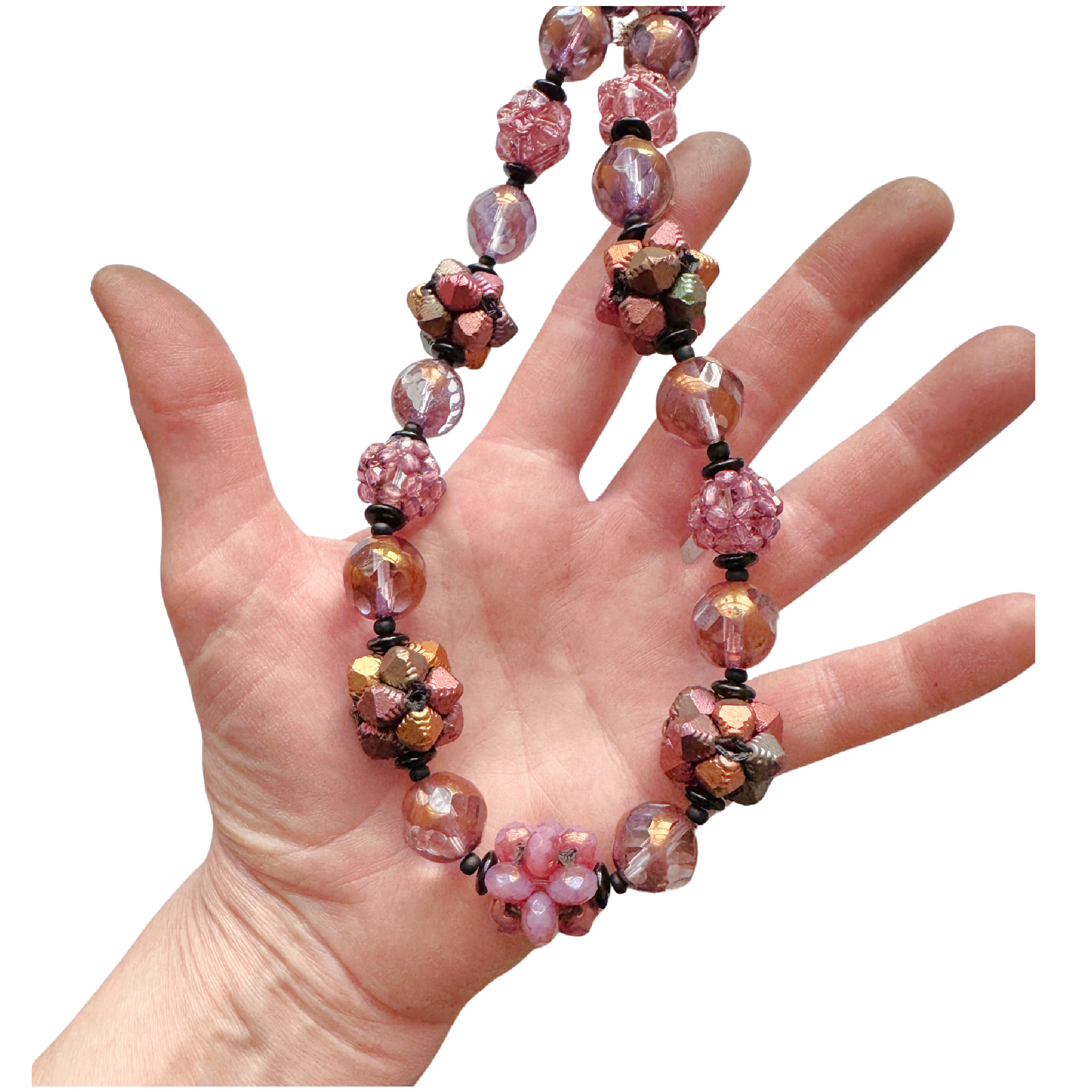 Coppery Rose Cluster Necklace Image 3.png