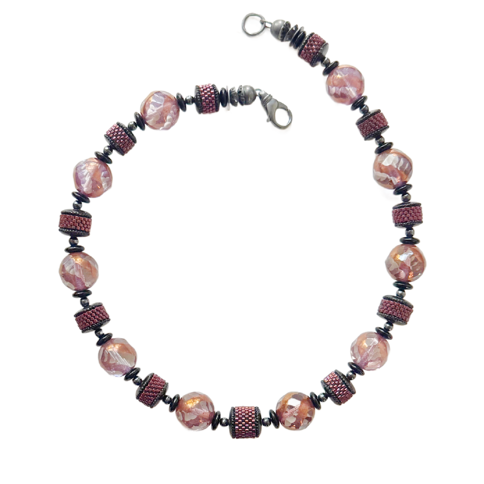 Pink Champagne & Rose Copper Necklace Image 2.png