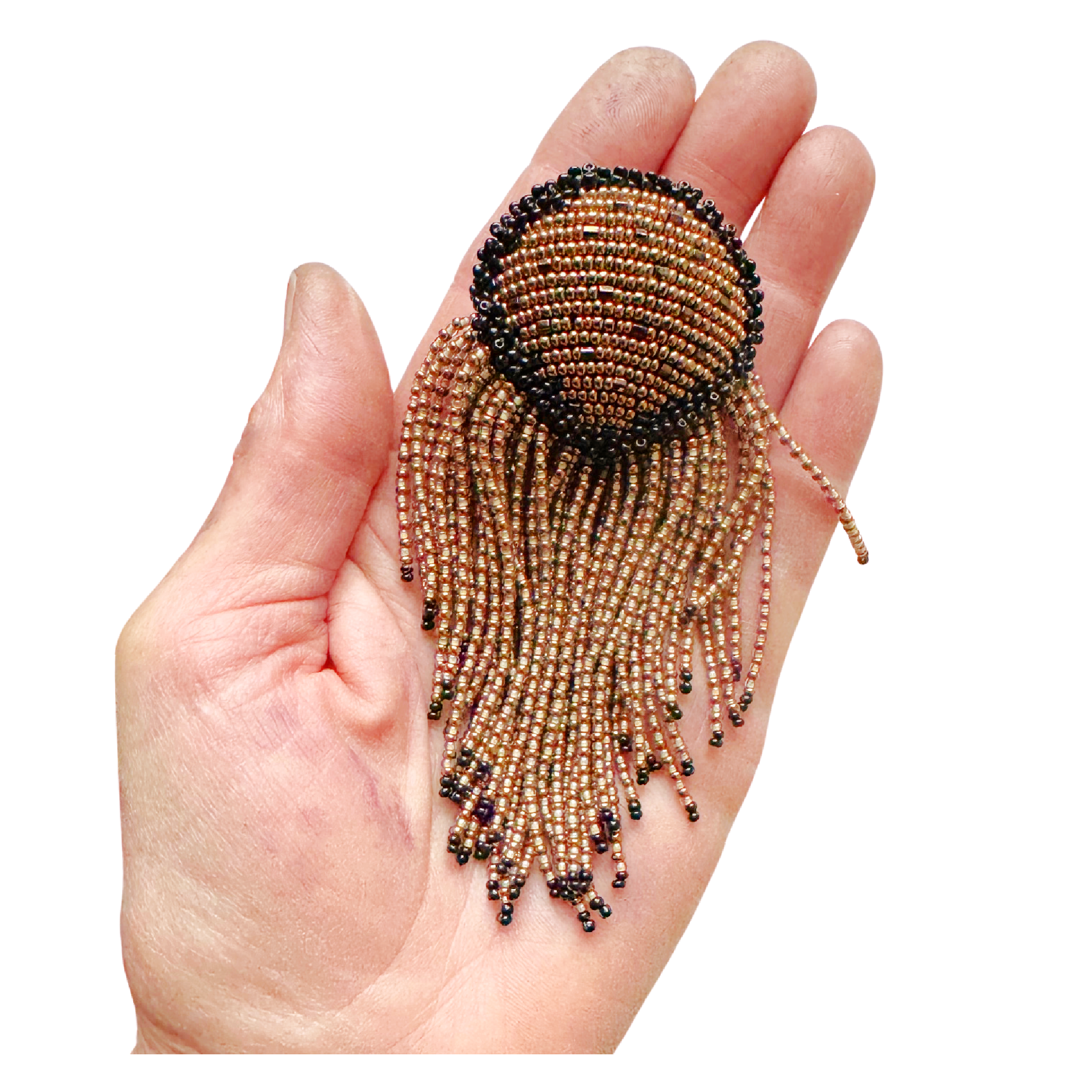 Taupe & Bronze Anomone Brooch Image 3.png