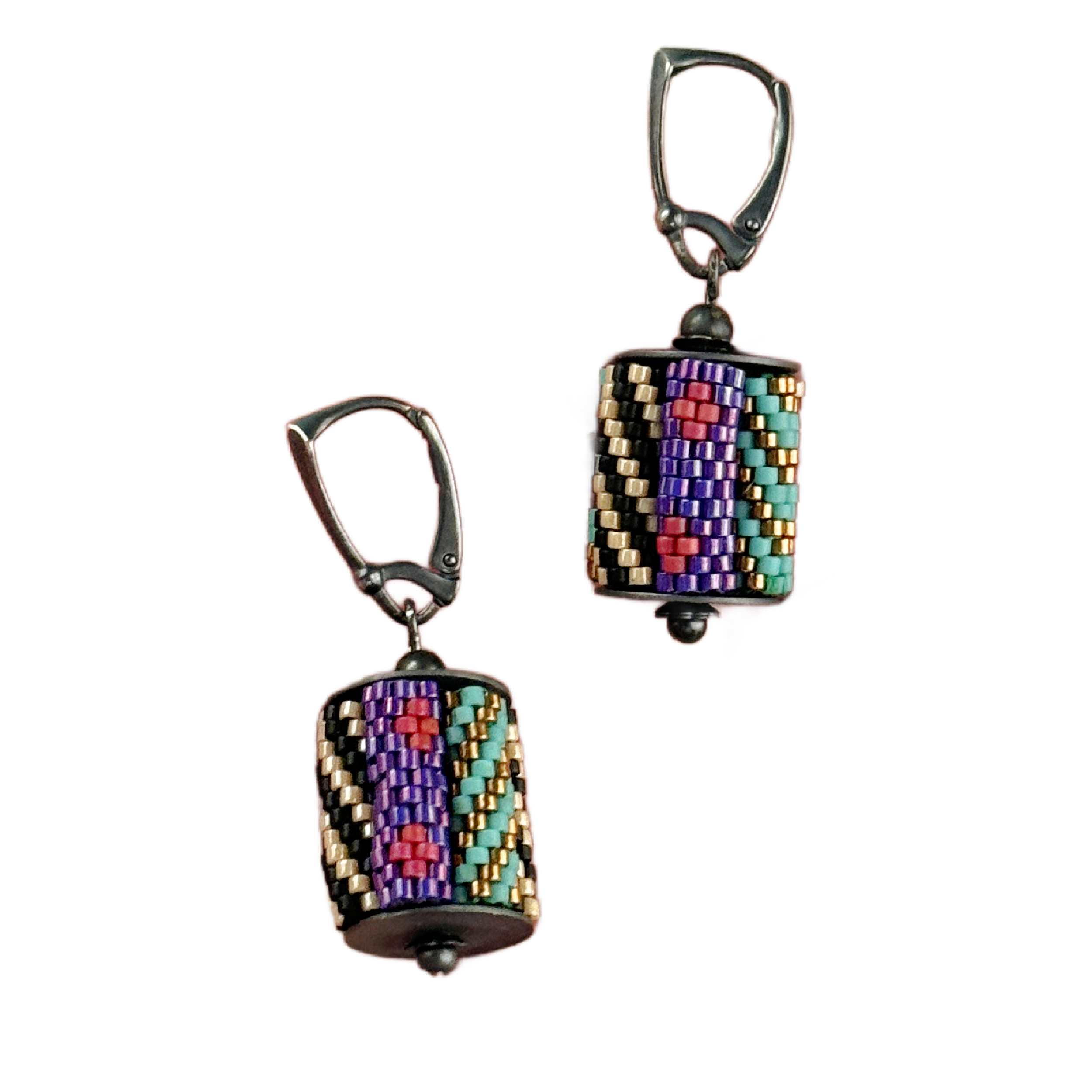 Multicolor Cylinder Earrings Image 3.png