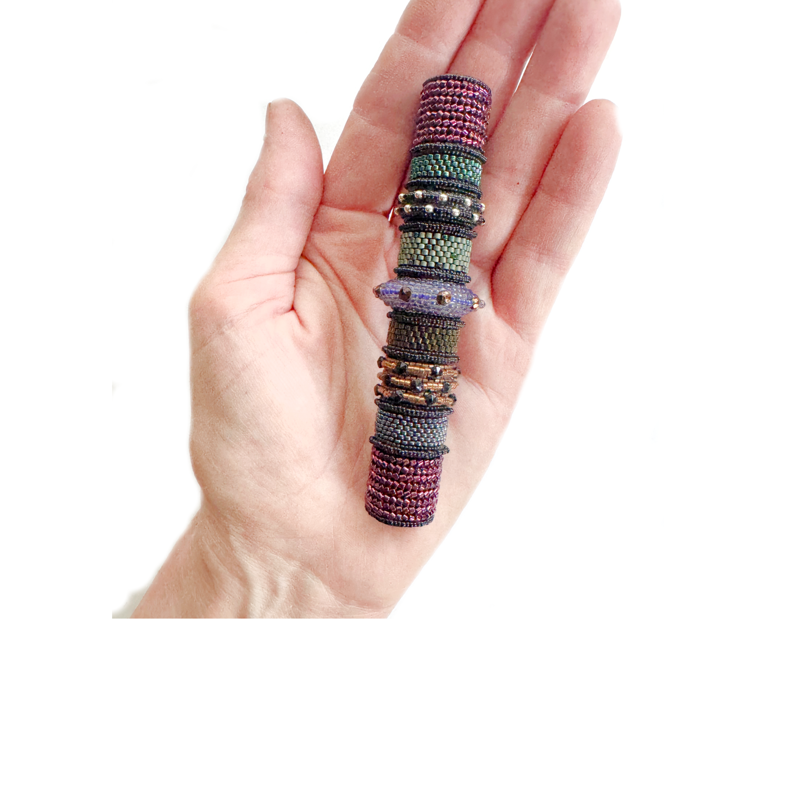 Rose Copper & Plum Long Bar Pin Image 2.png