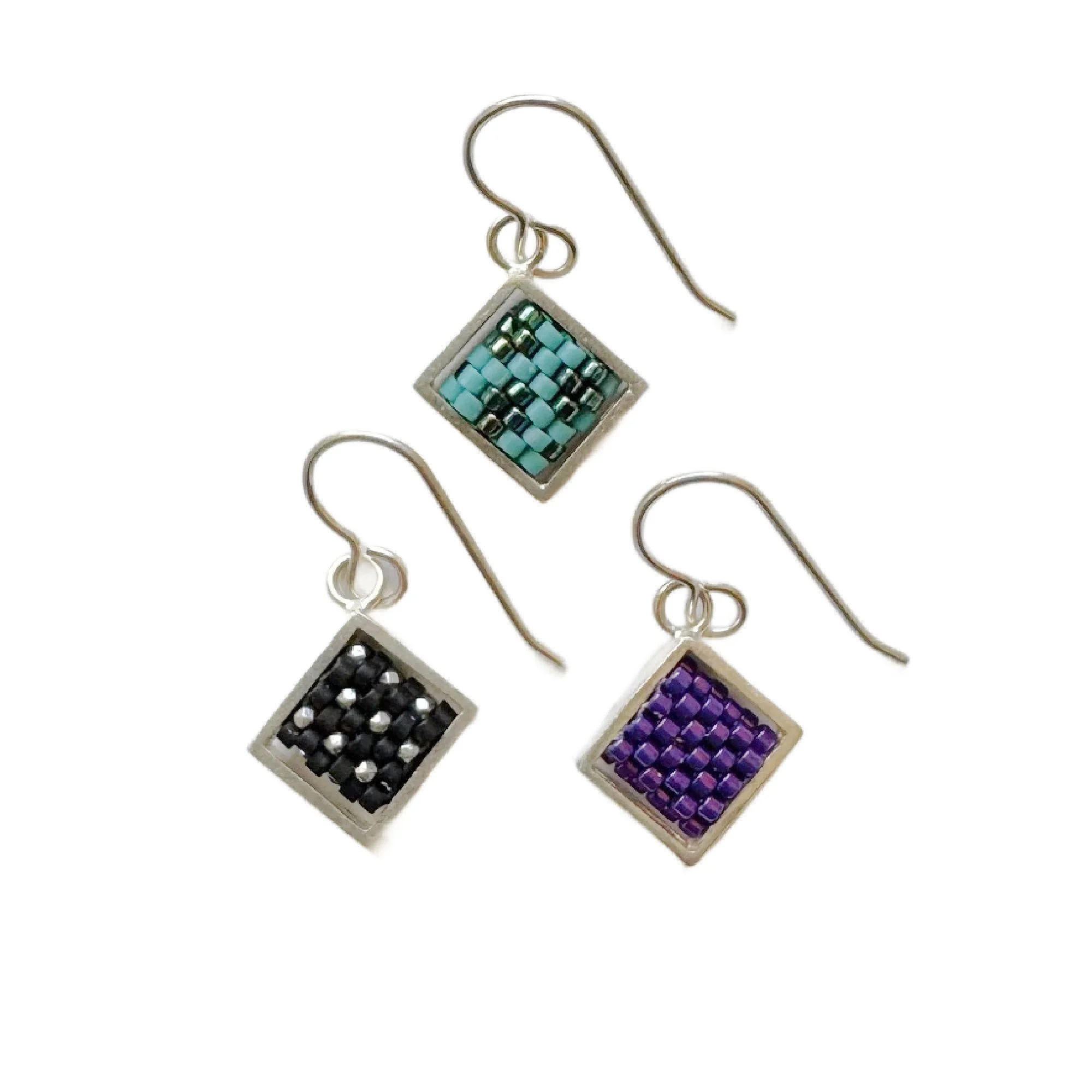 Small Square Drop Earrings Image 1 New.jpg