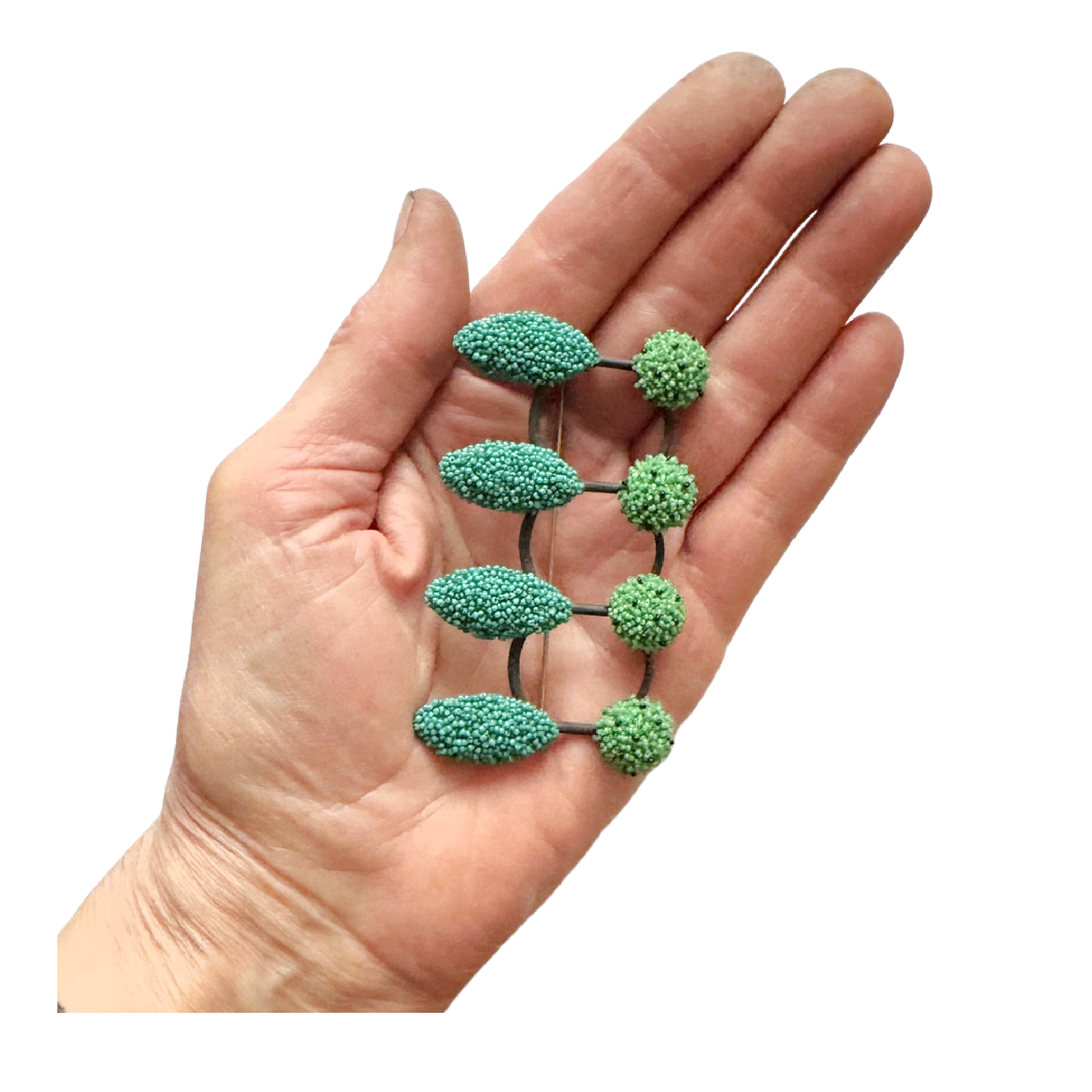 Green Dot Dash Brooch Image 3.png