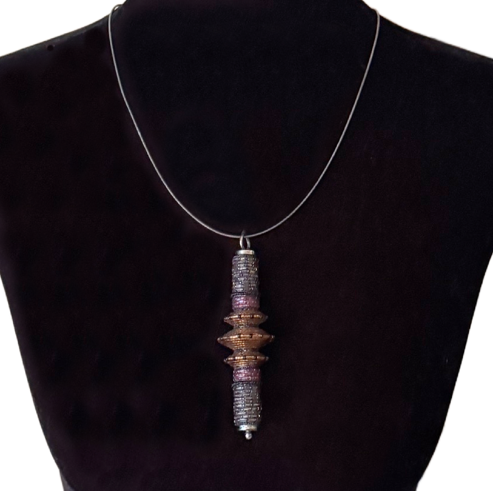 Vinrage Large Cylinder Pendant in Aurora Olive Image 1.png