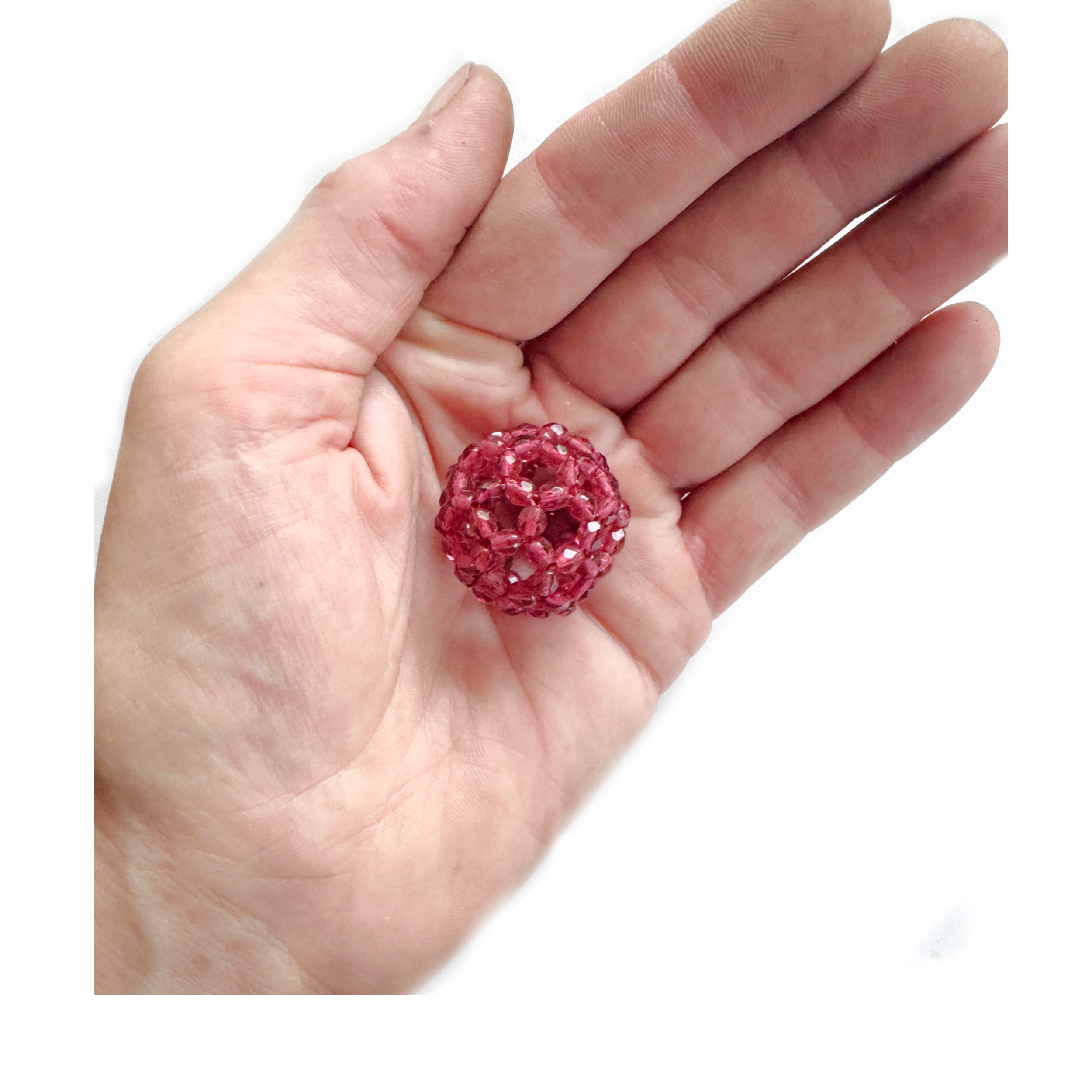 Translucent Strawberry Large Lacy Sphere.png