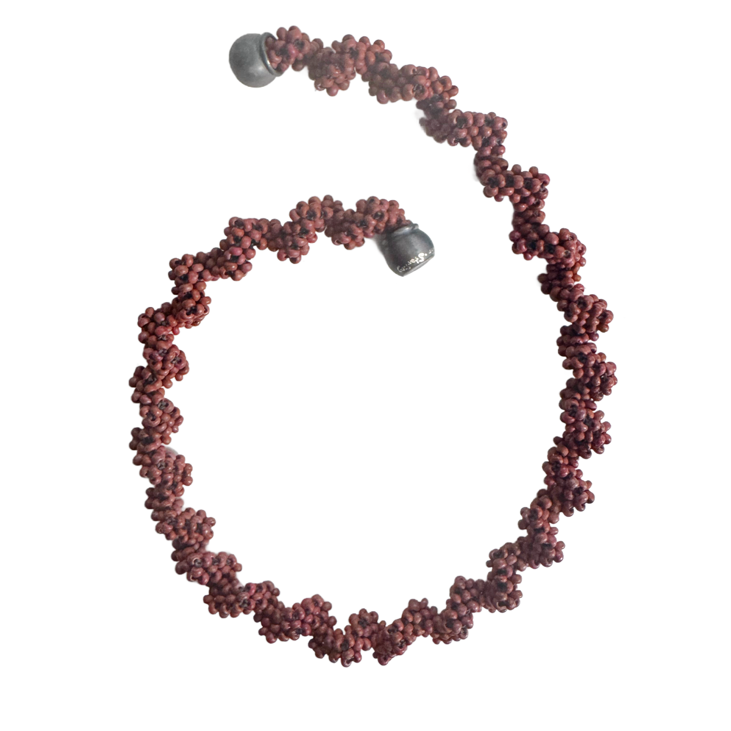 Warm Terracotta Zig Zag Necklace Image 3.png