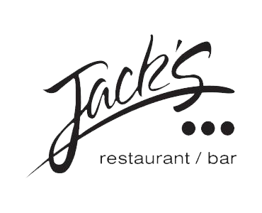Logo for Jack's restaurant and bar in black script font.
