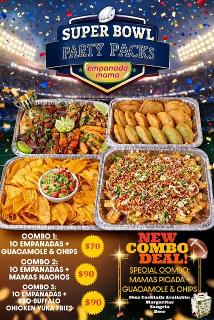 Empanada Mama's Super Bowl Party Packs Information