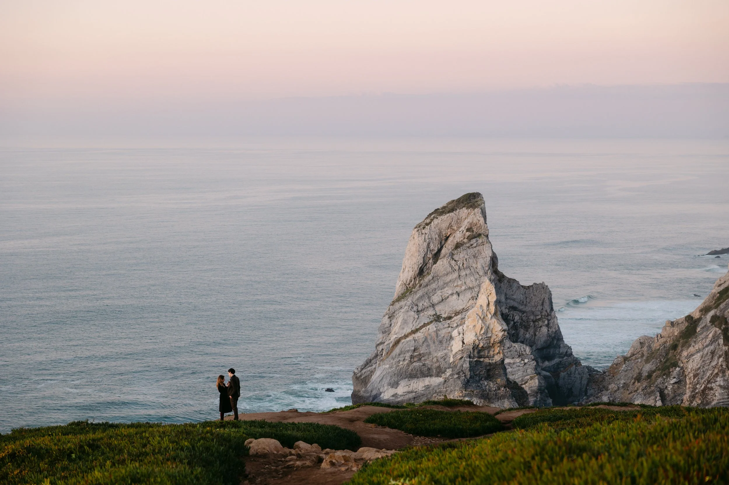 Sunset Proposal at Praia da Ursa Viewpoint, Portugal | Rémi &amp; Carolina