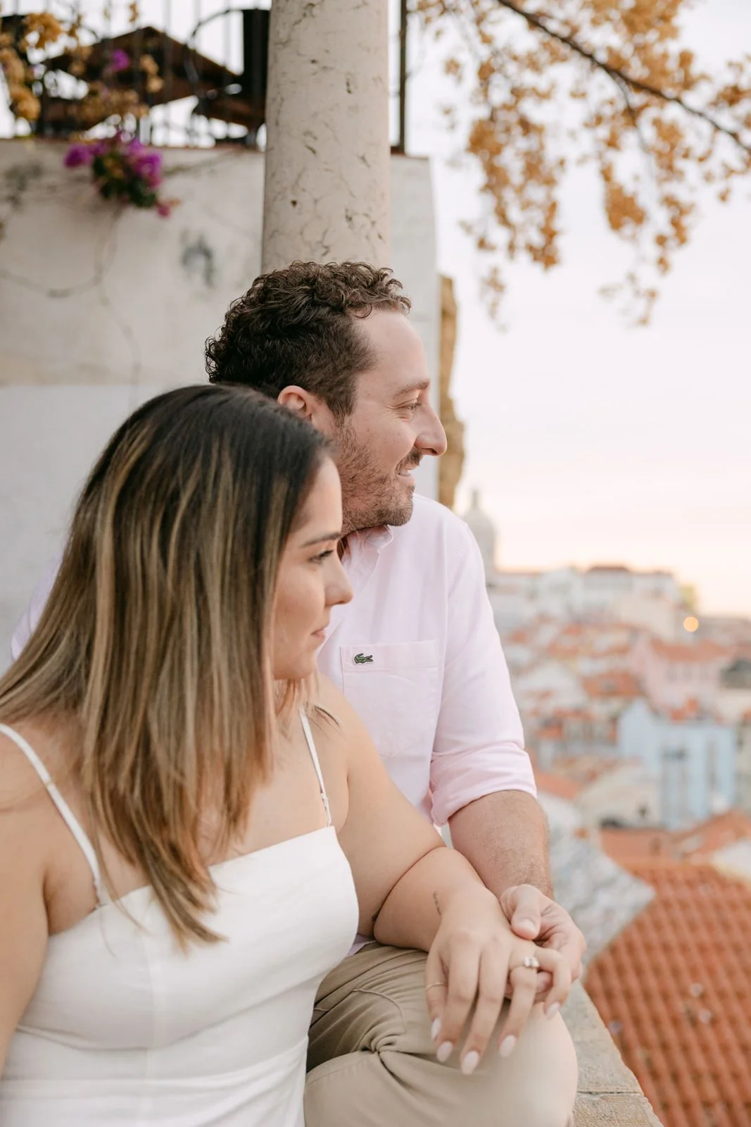 Surprise proposal at Miradouro de Santa Luzia in Lisbon, Portugal photographed by Lisbon proposal photographer Nia Carvalho