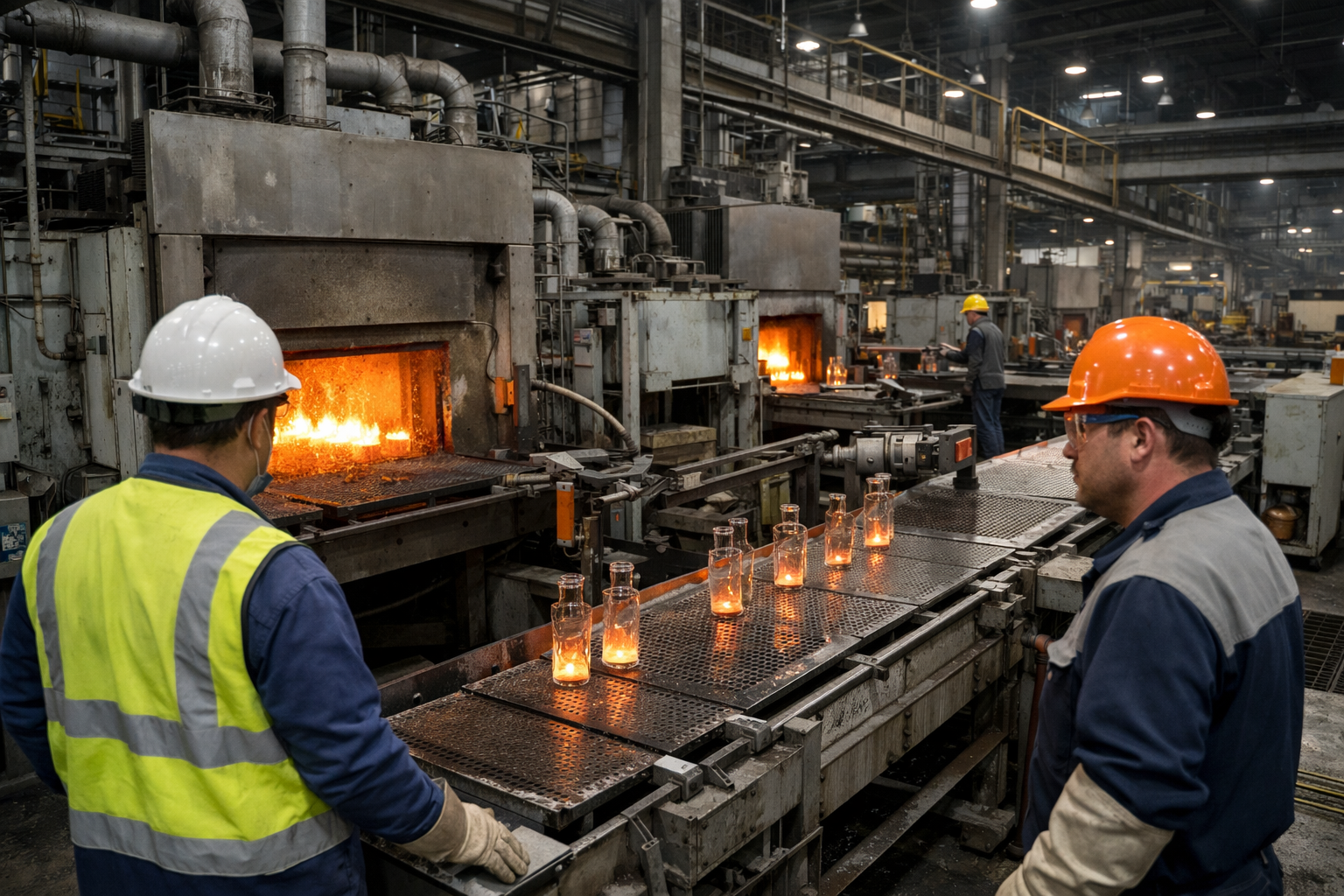 produccion industrial de vidrio utilizando carbonato de sodio