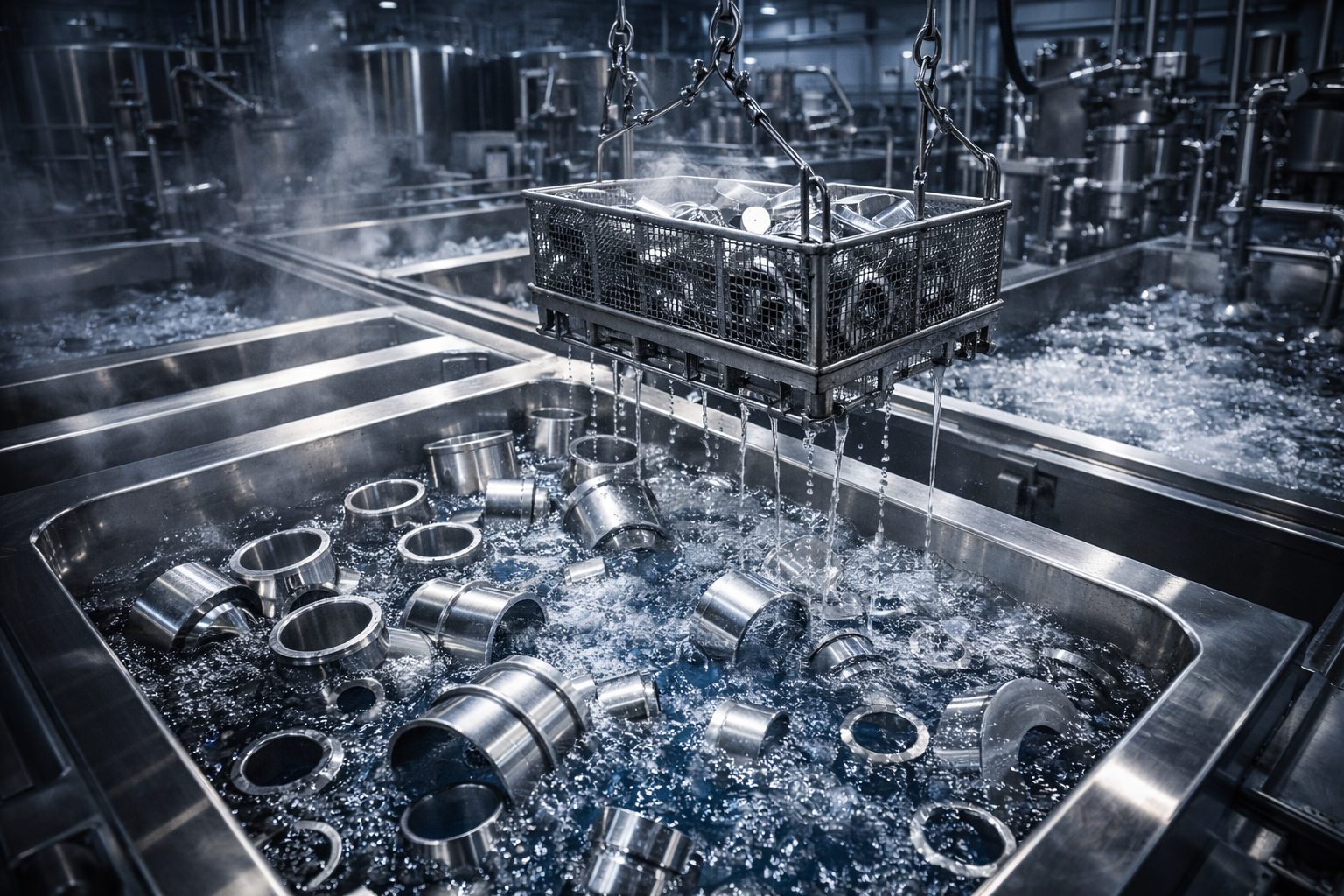 limpieza industrial de piezas metalicas con soluciones alcalinas metasilicato de sodio