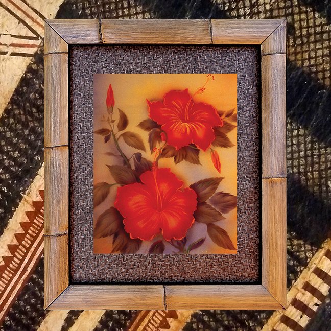 RED-HIBISCUS-FLOWERS-BAMBOO-FRAME-W-BROWN-GRASS-MAT.jpg