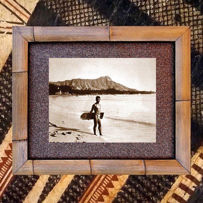 EARLIEST-PHOTOGRAPH-SURFER-W-BROWN-GRASS-MAT-&-NATURAL-BAMBOO-FRAME.jpg