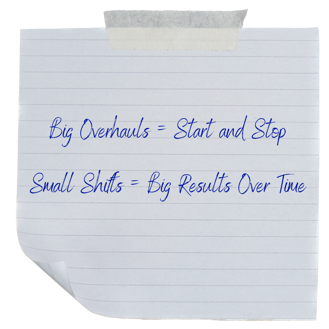 Why Big Overhauls Fail: 5 Small Shifts for Lasting Habit Change — Live ...