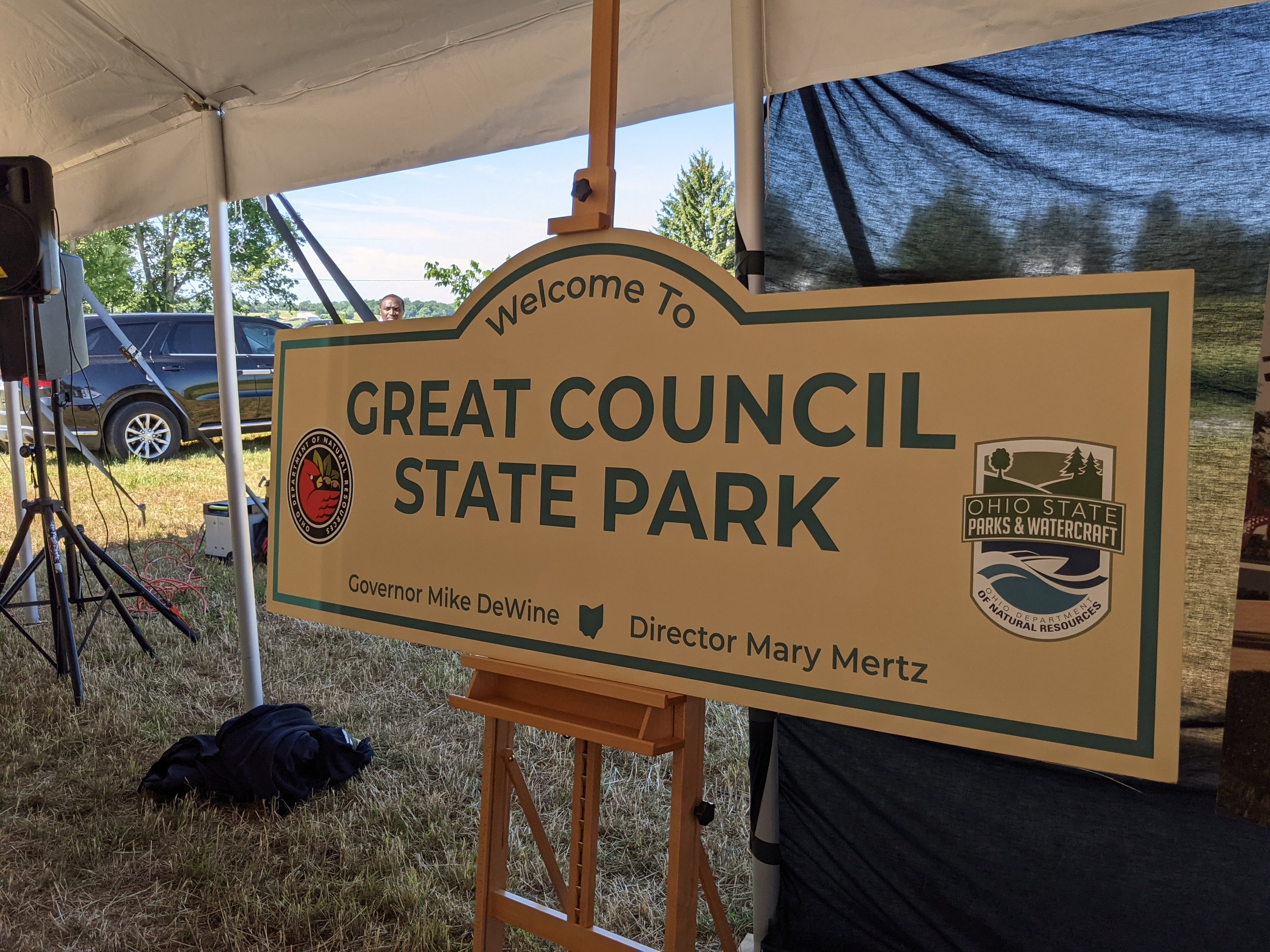  The new state park name unveiled on Monday is a reference to the council house traditionally used by the Shawnee. 
