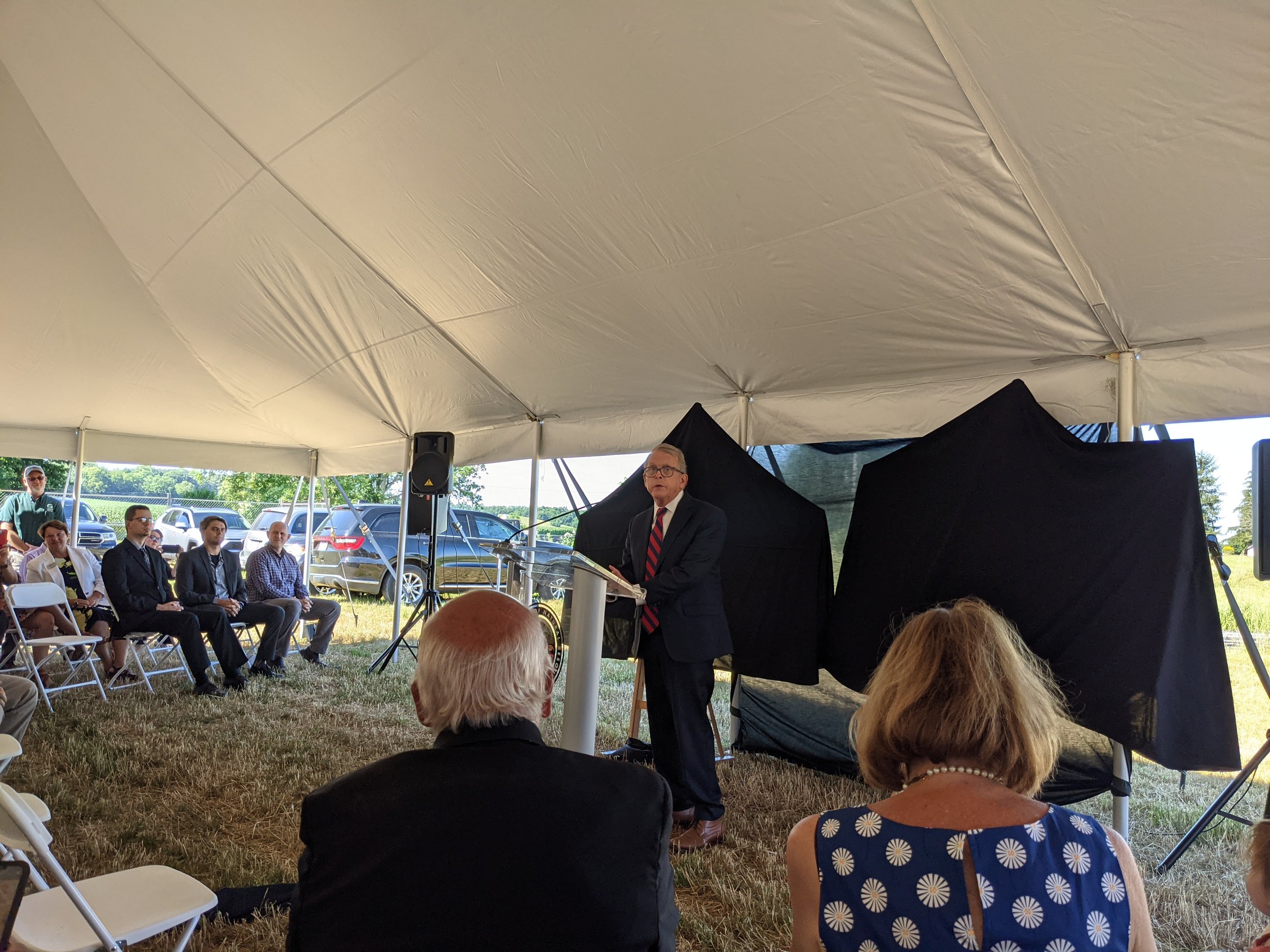  Ohio Gov. Mike DeWine, who grew up in nearby Yellow Springs, spoke at the groundbreaking. 