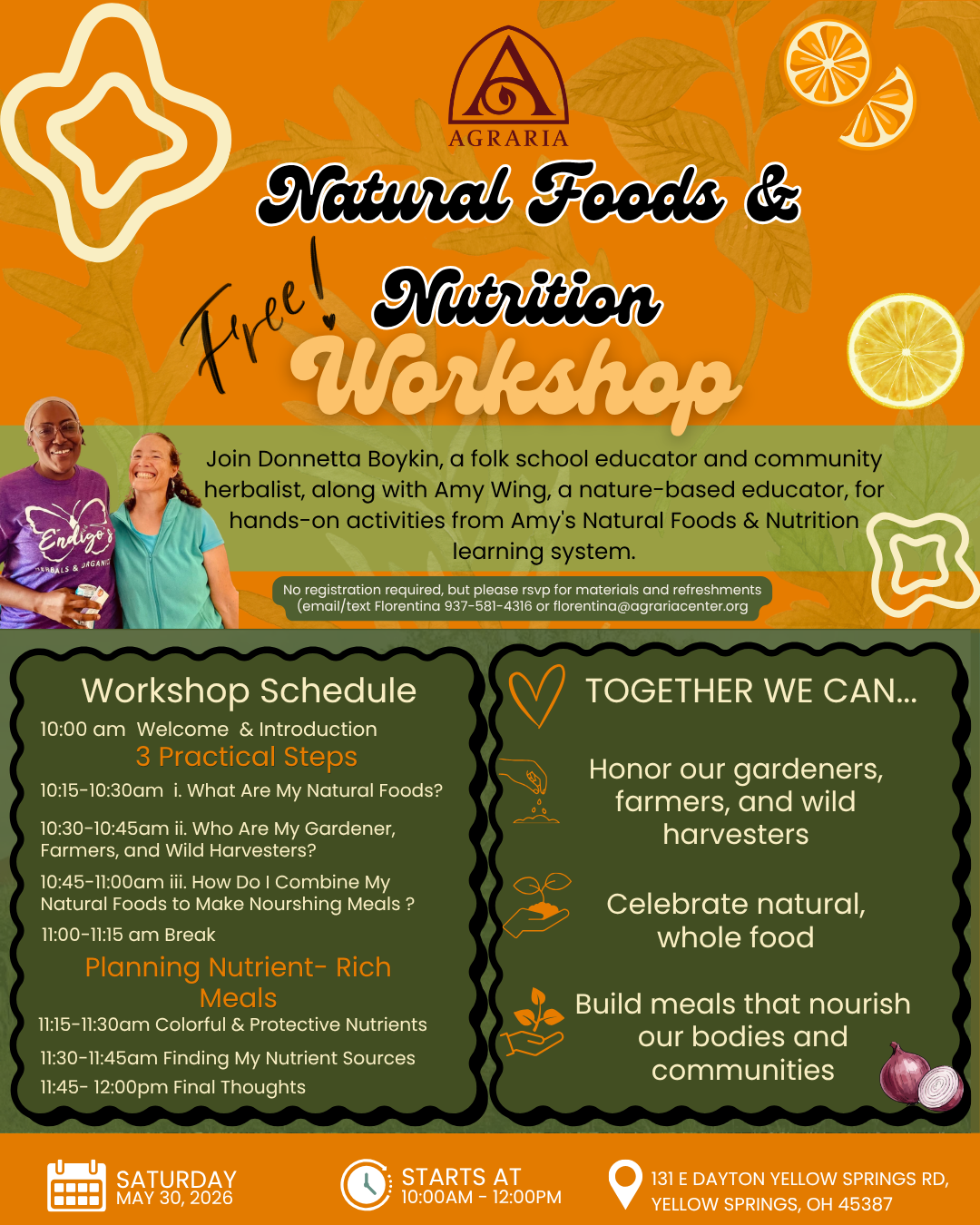 Natural Foods &amp; Nutrition Free Workshop