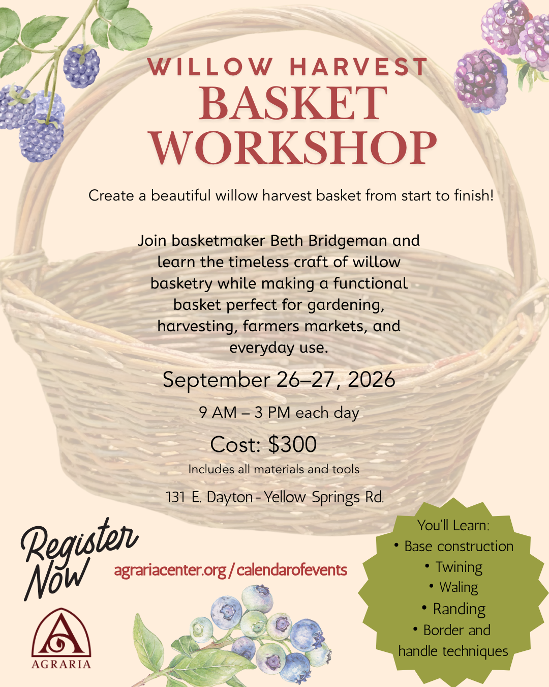 Willow Harvesting Basket