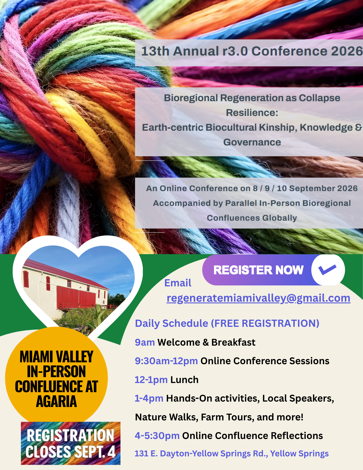 Miami Valley Confluence for the 2026 Bioregional Regeneration Conference